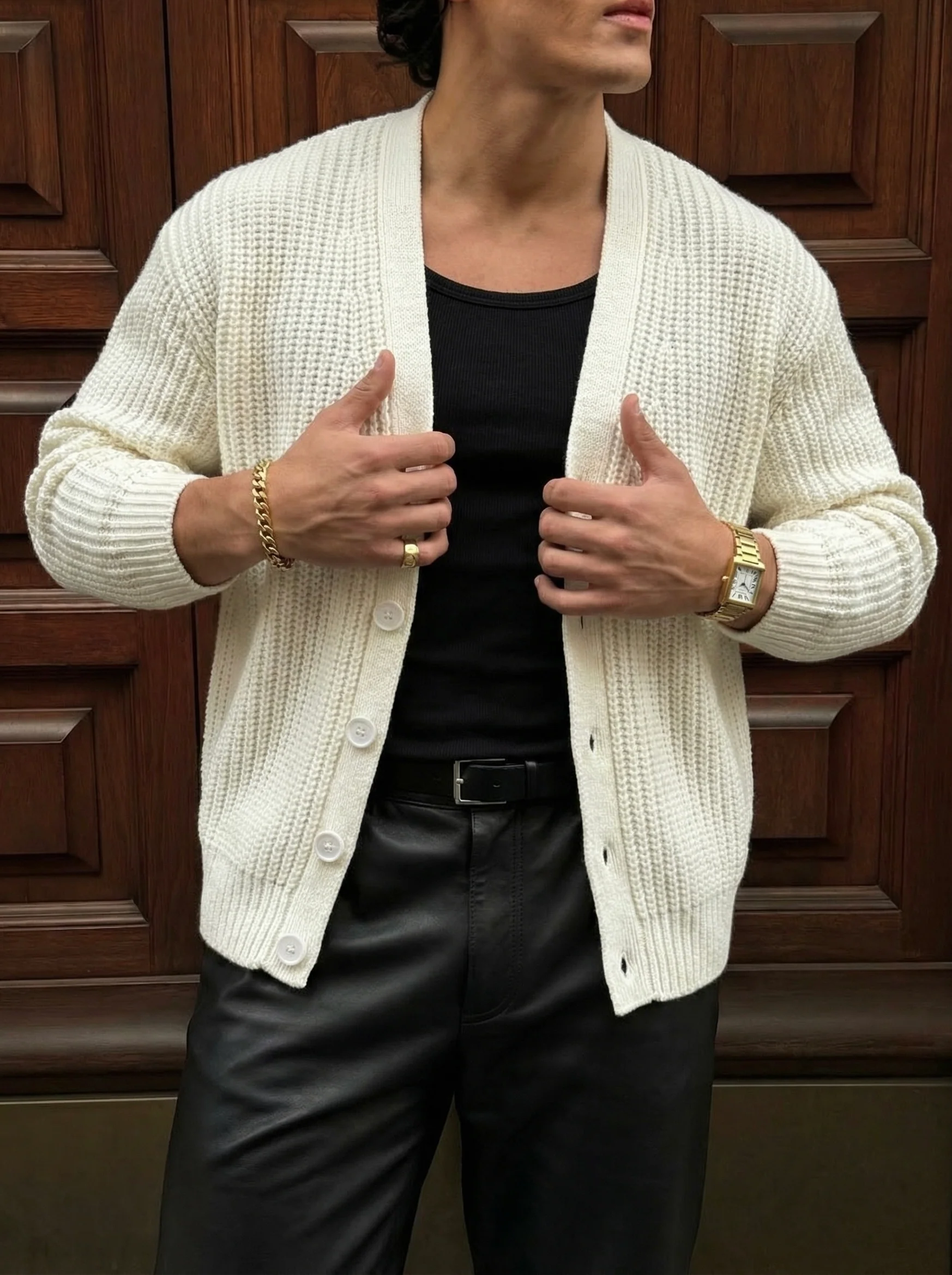 Oversize Crop Cardigan - Ecru