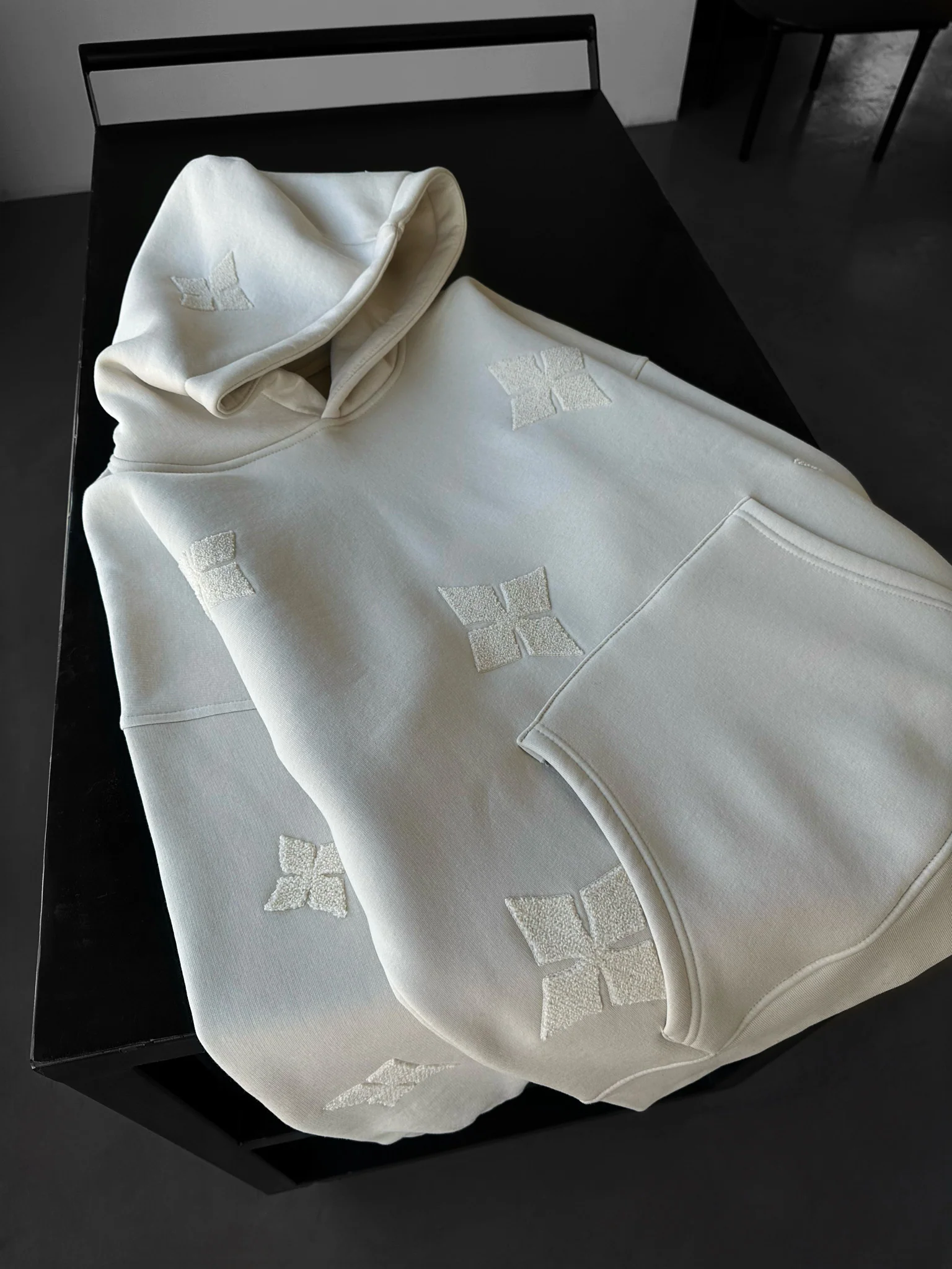 Oversize Detailed Hoodie - Beige - Image 2