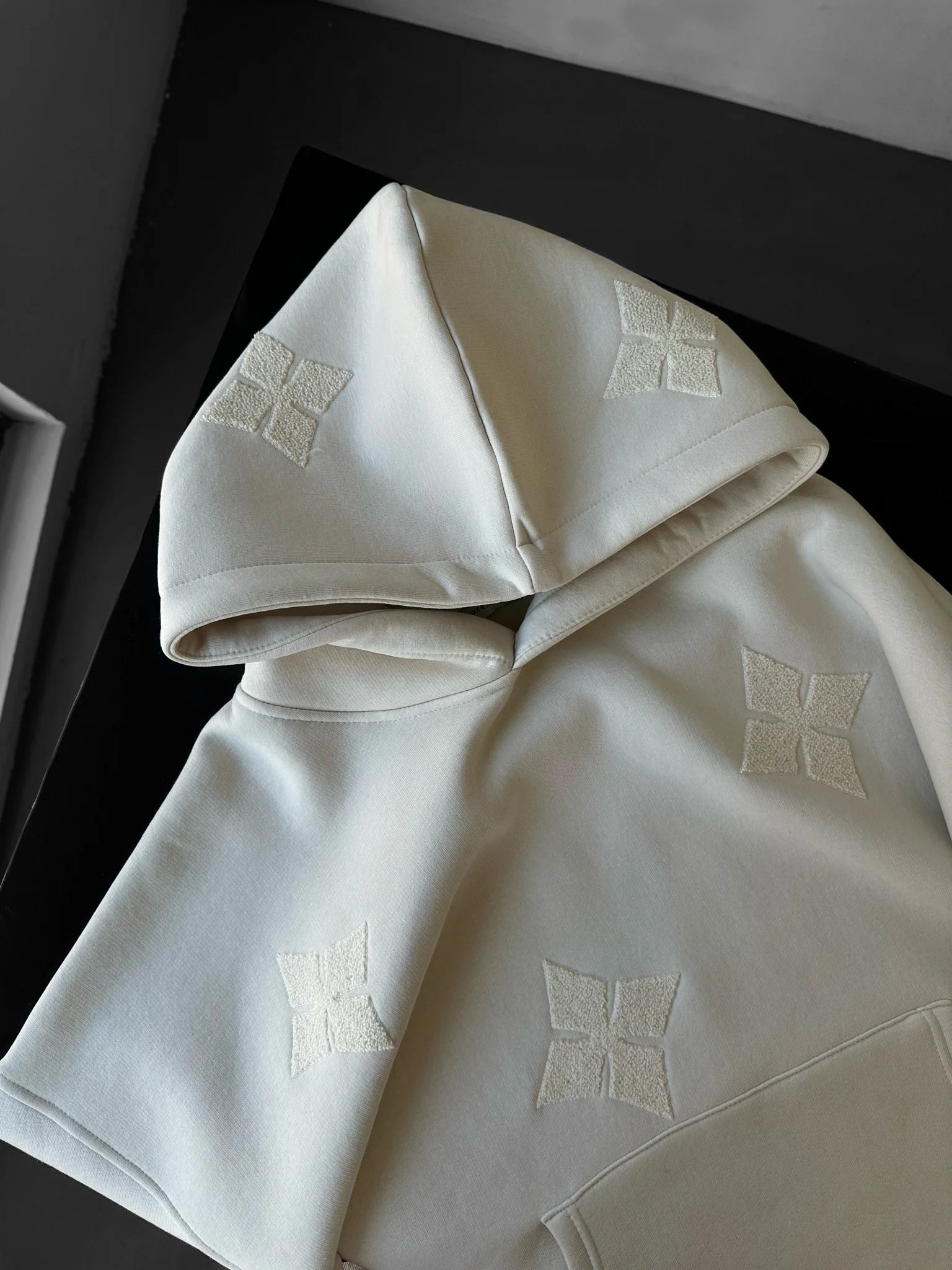 Oversize Detailed Hoodie - Beige - Image 3
