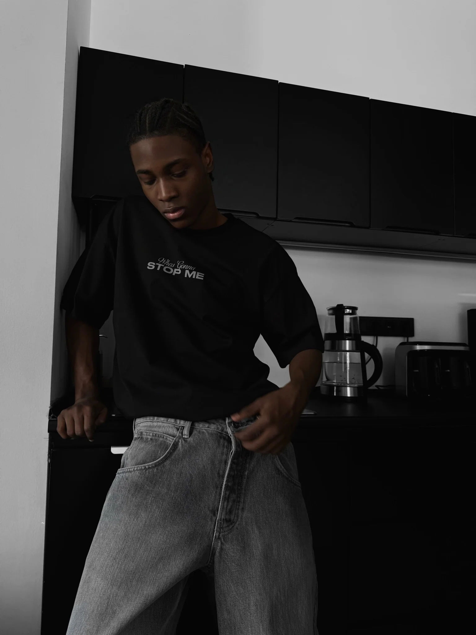 Oversize Detailed Lion T-Shirt - Black - Image 2