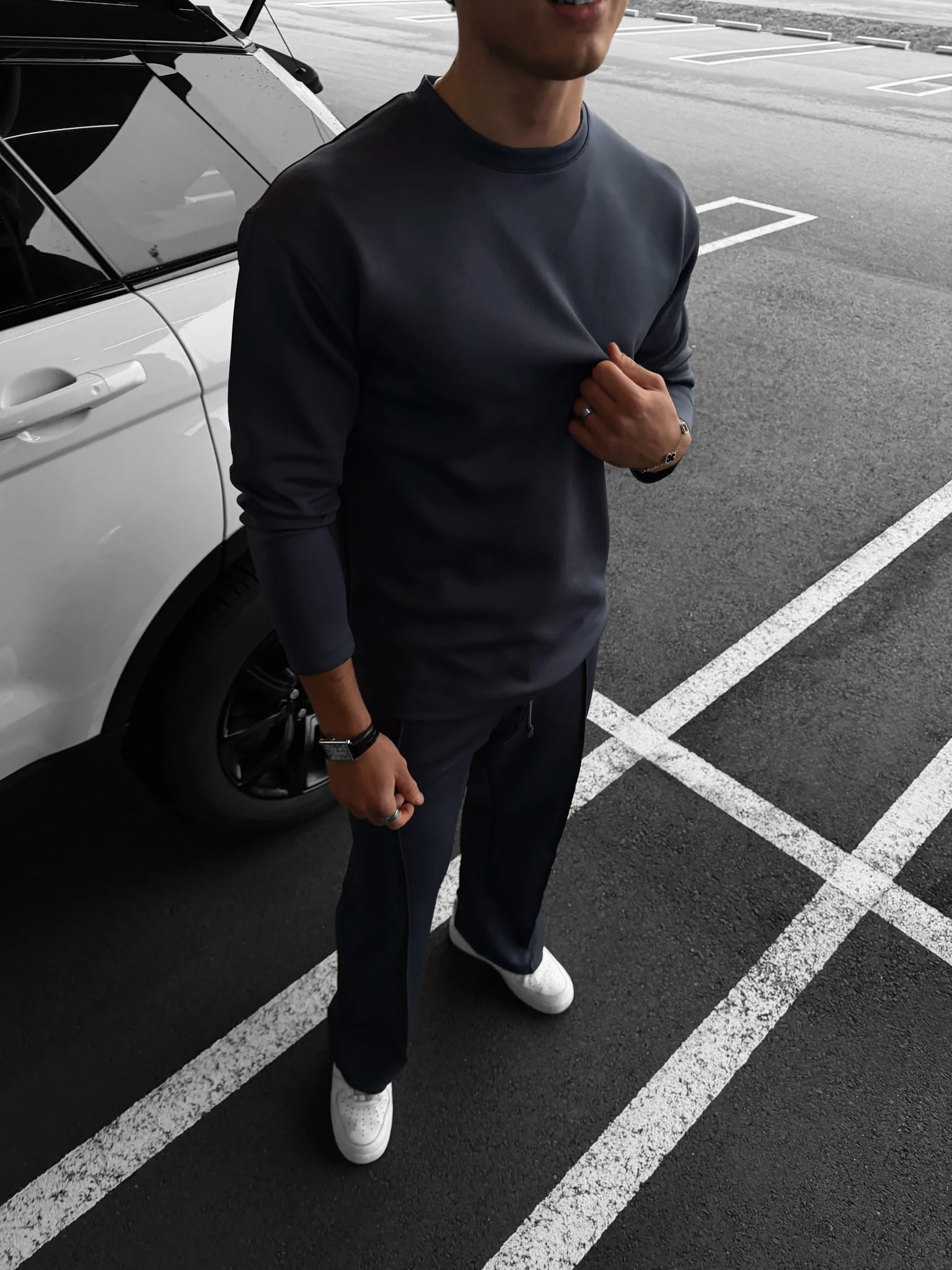 Oversize Diver Sweatshirt - Anthracite - Image 2