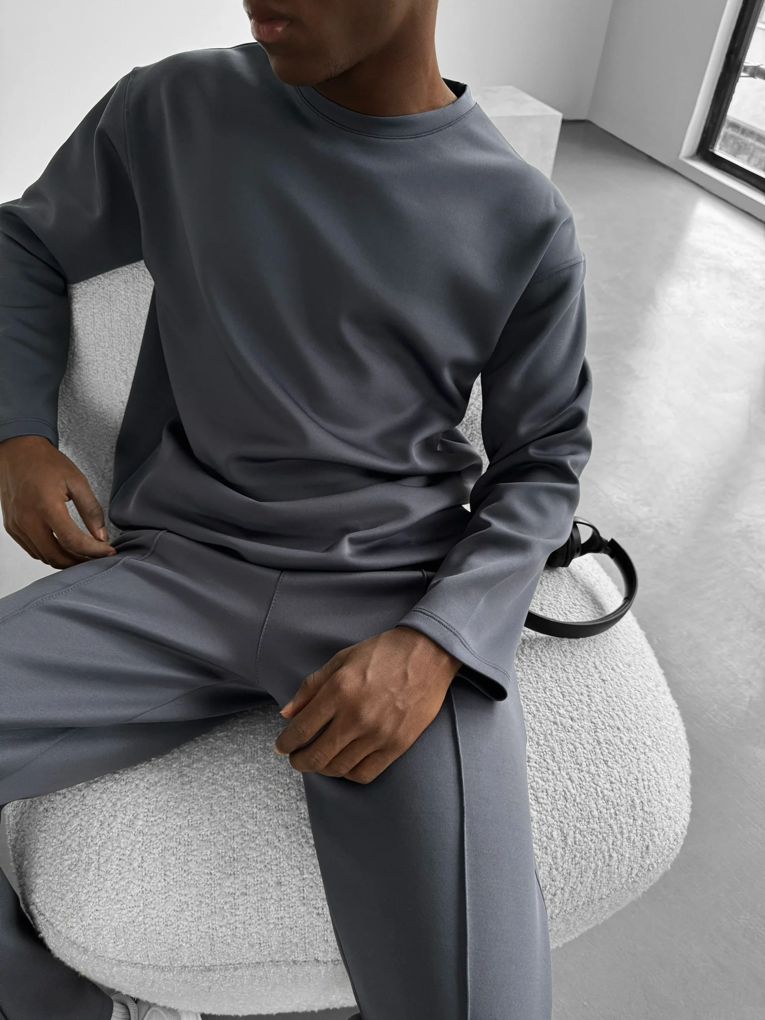 Oversize Diver Sweatshirt - Anthracite - Image 3