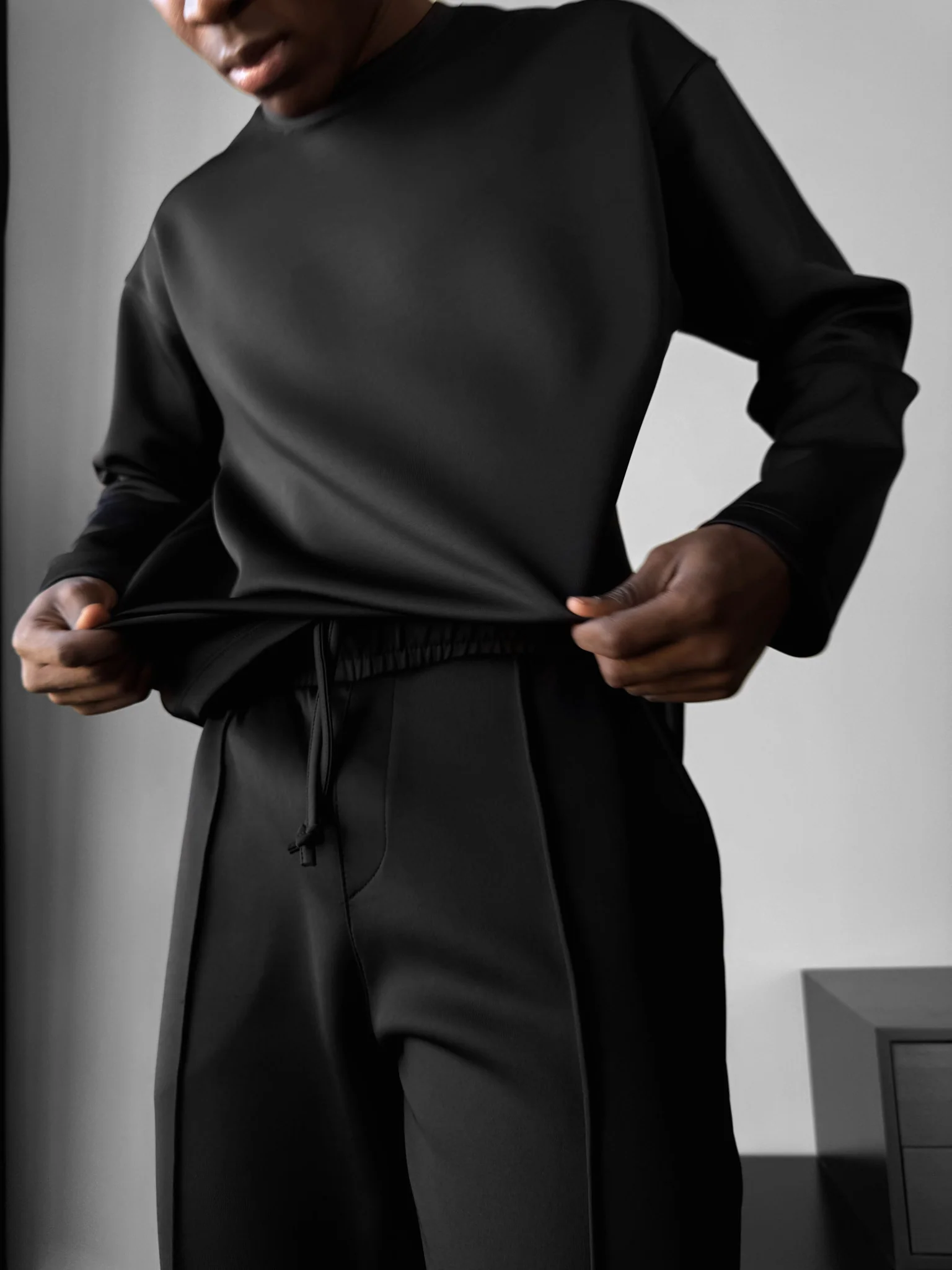 Oversize Diver Sweatshirt - Black - Image 4