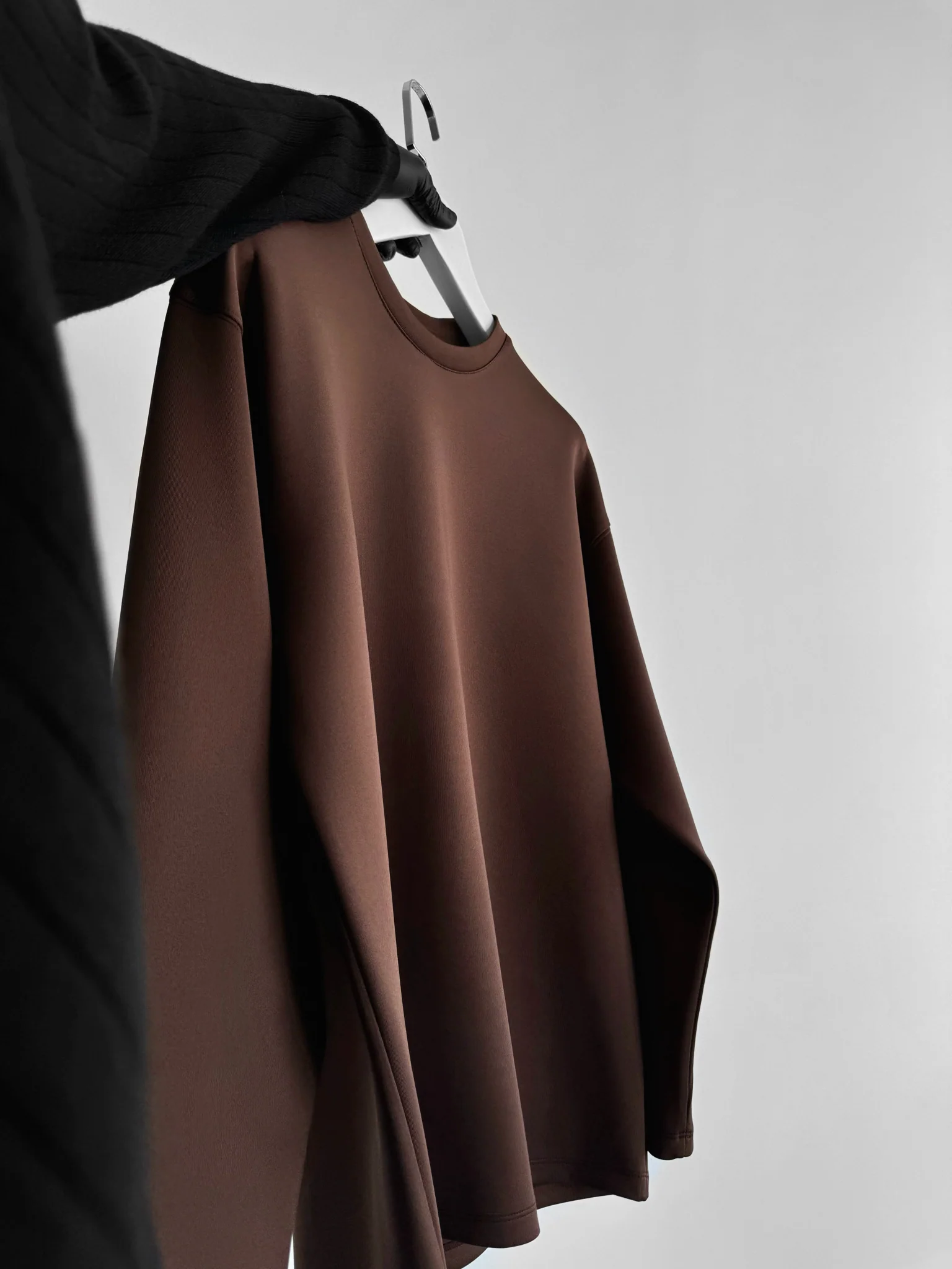 Oversize Diver Sweatshirt - Brown - Image 3