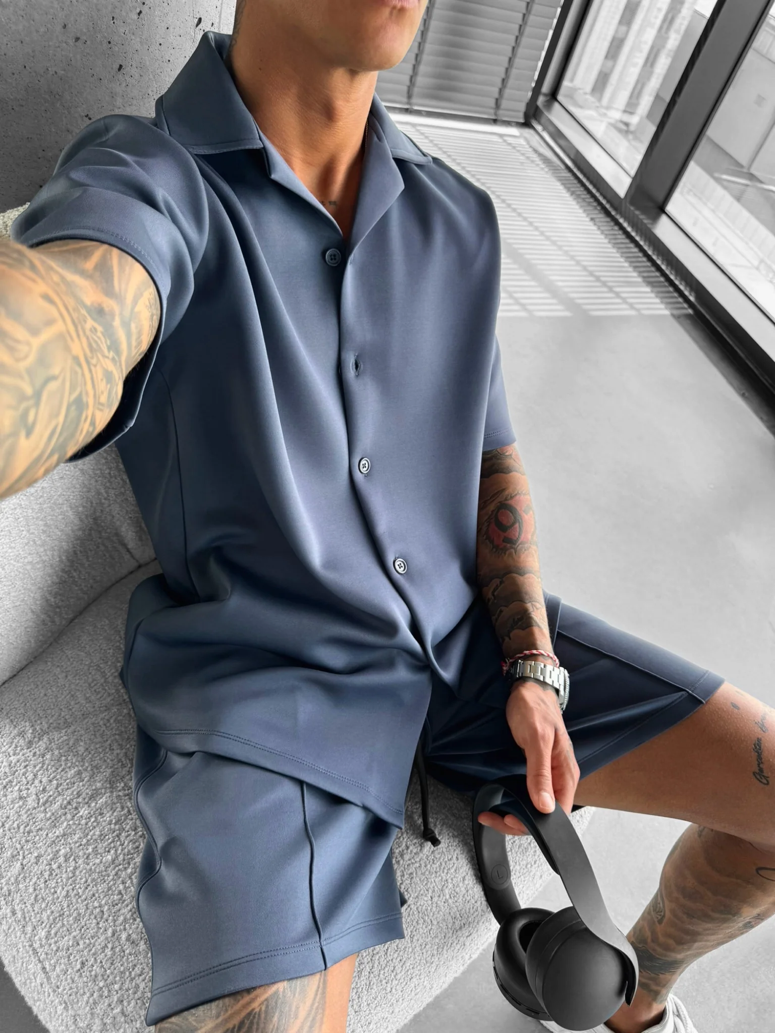 Oversize Diver Shirt - Anthracite - Image 2