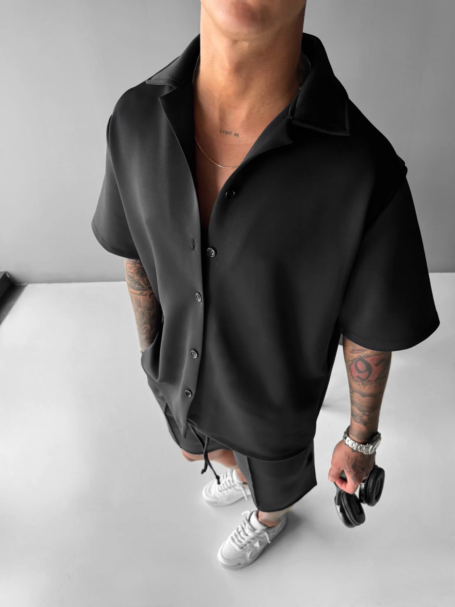 Oversize Diver Shirt - Black - Image 2