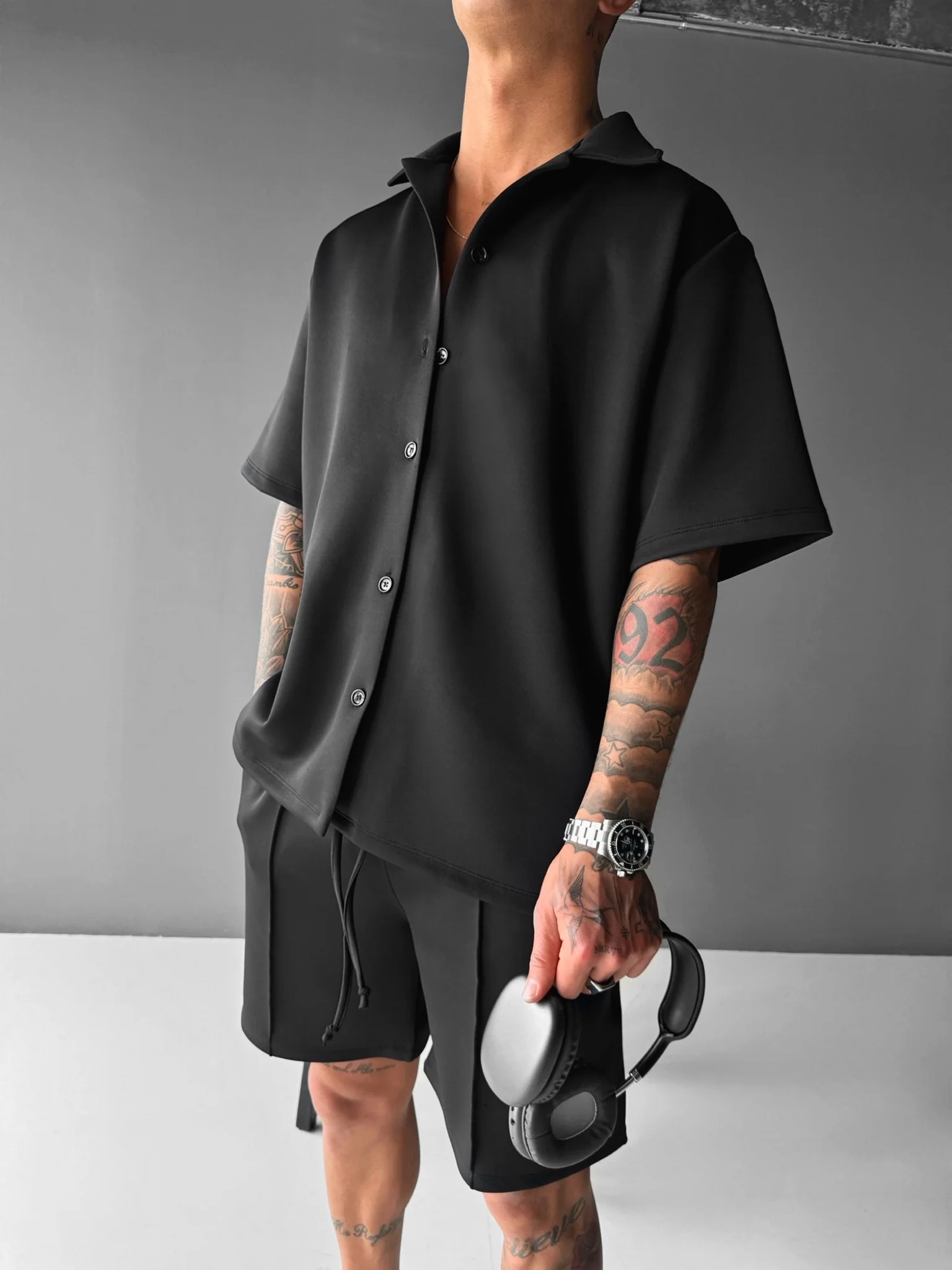Oversize Diver Shirt - Black - Image 4