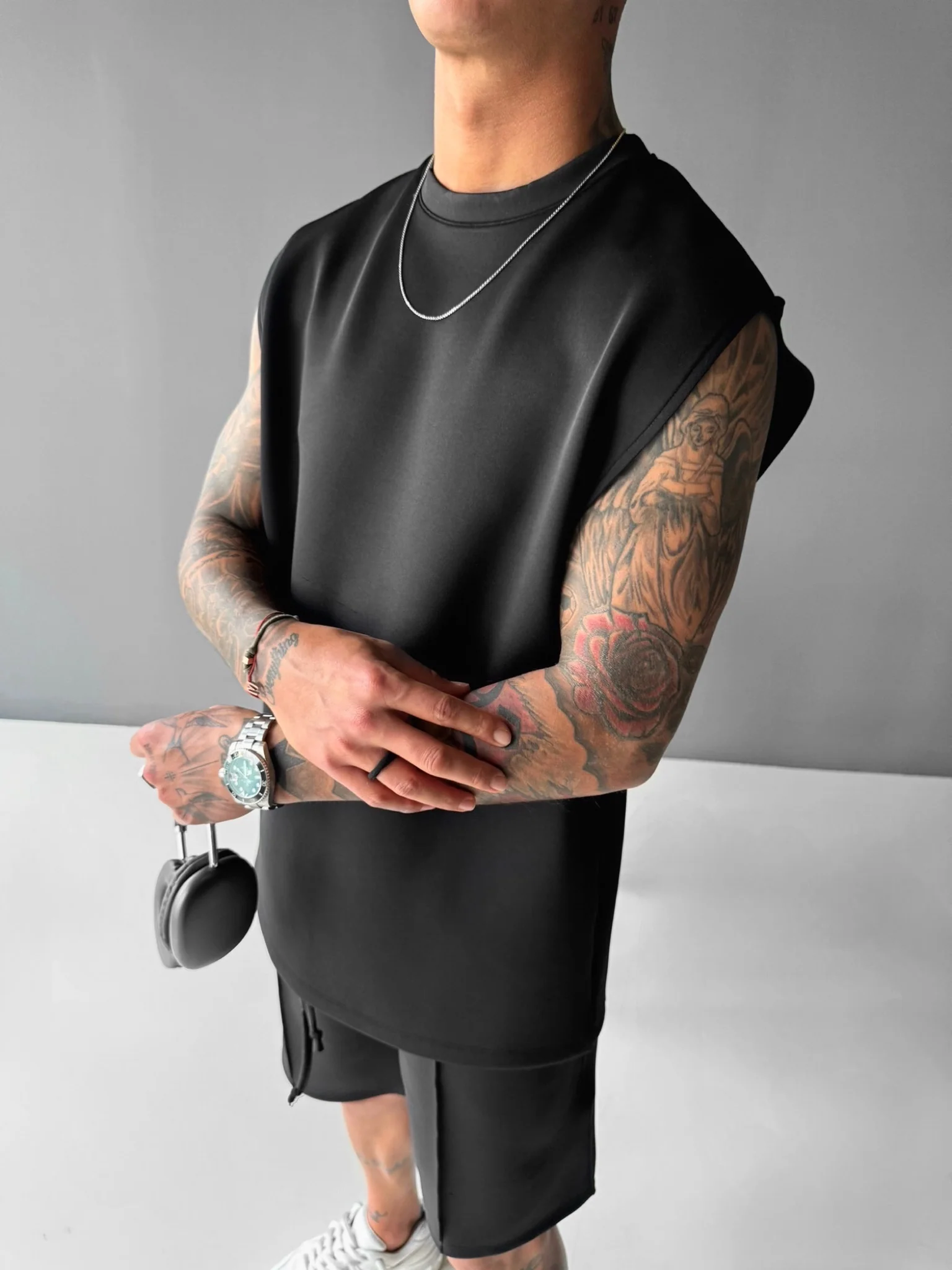 Oversize Diver Tanktop - Black - Image 5