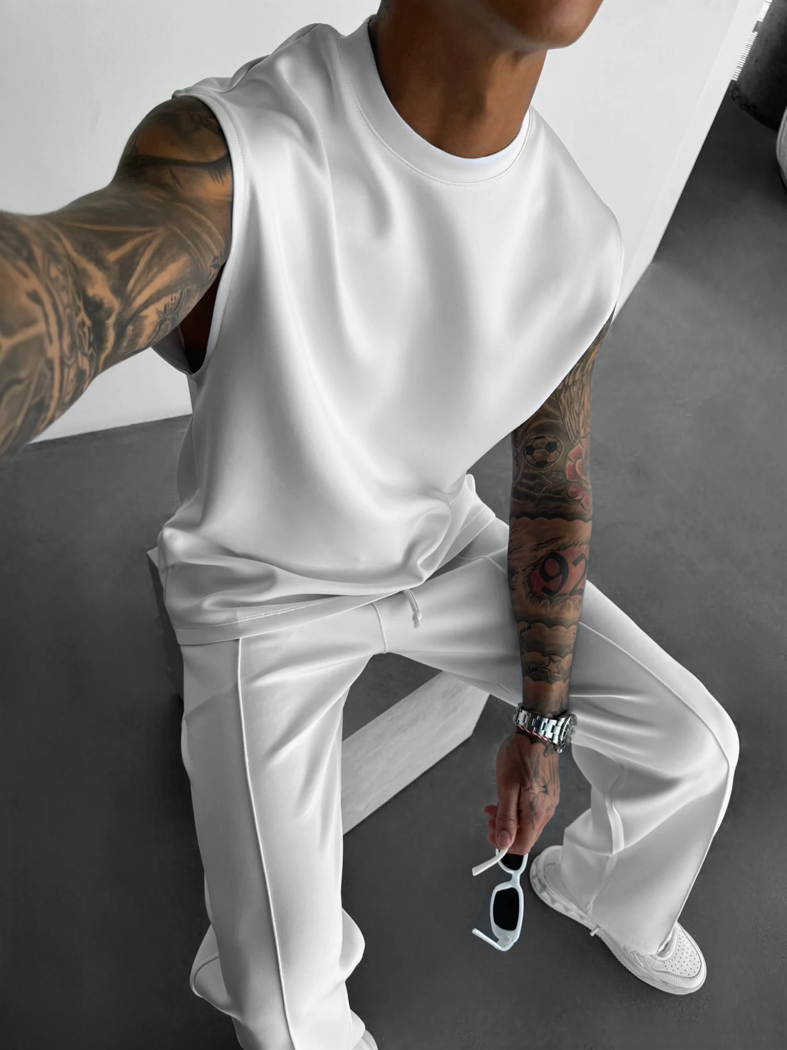 Oversize Diver Tanktop - White - Image 2