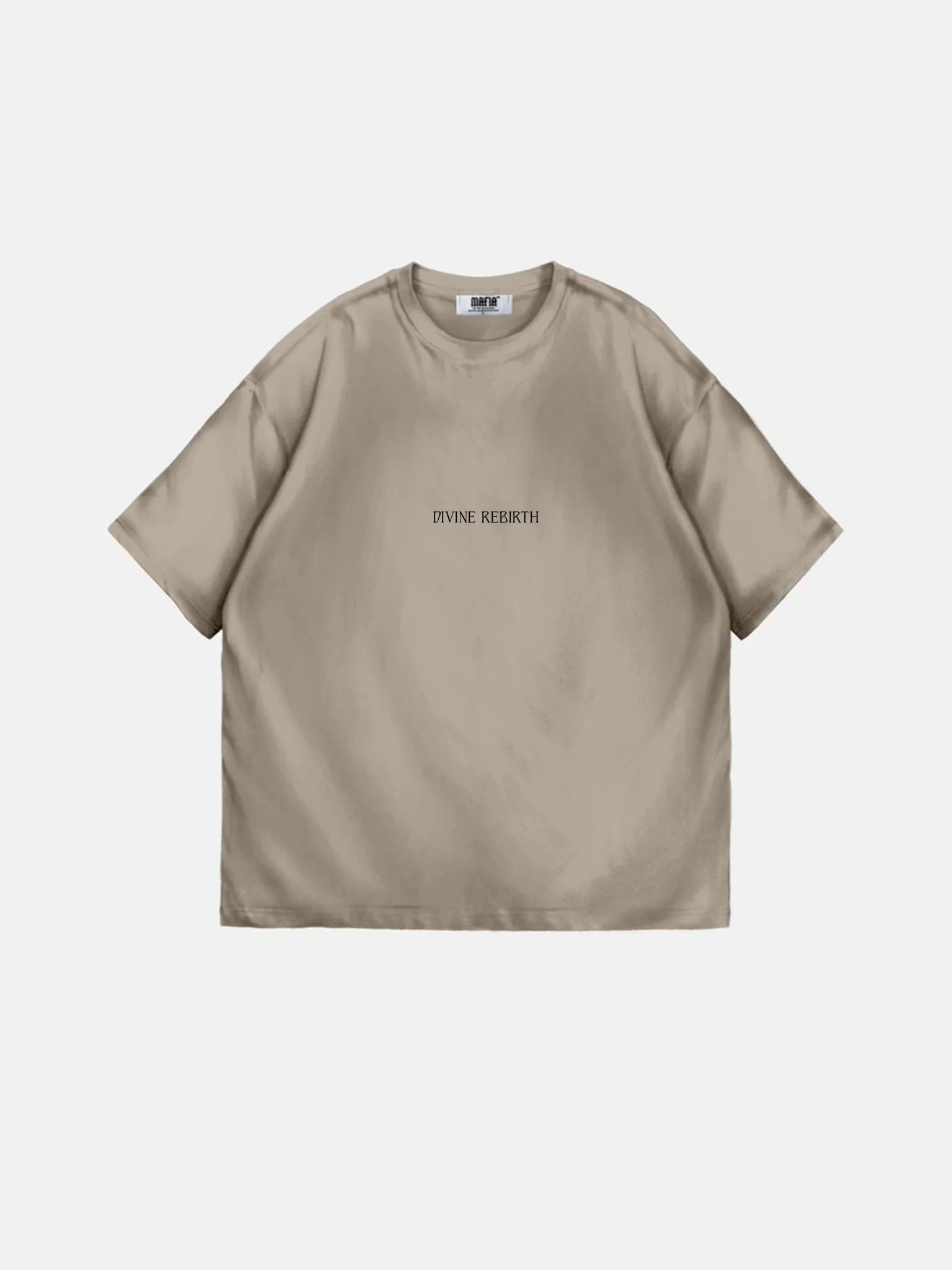 Oversize 'Divine Rebirth' T-Shirt - Beige - Image 6