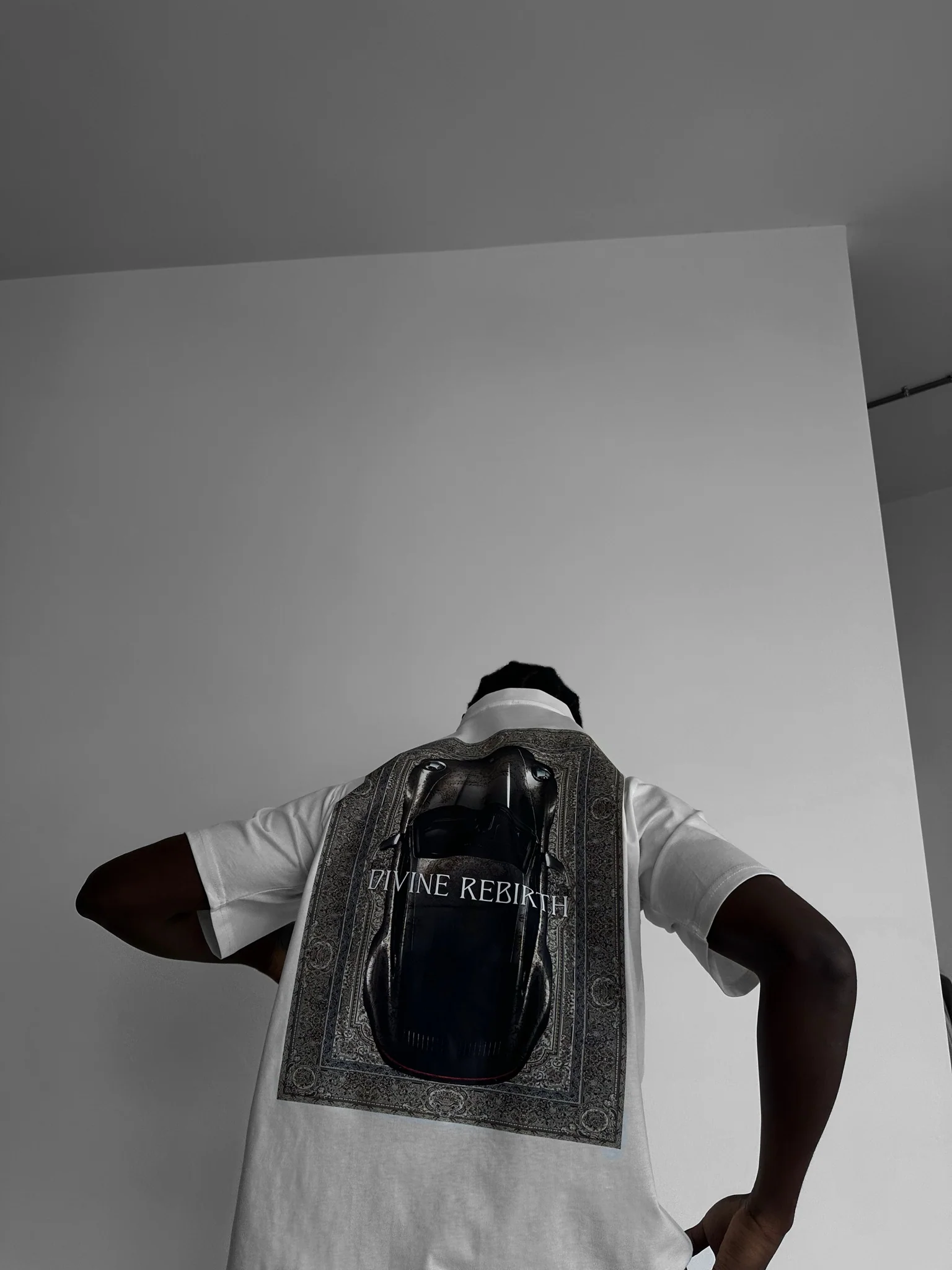 Oversize 'Divine Rebirth' T-Shirt - Ecru - Image 5