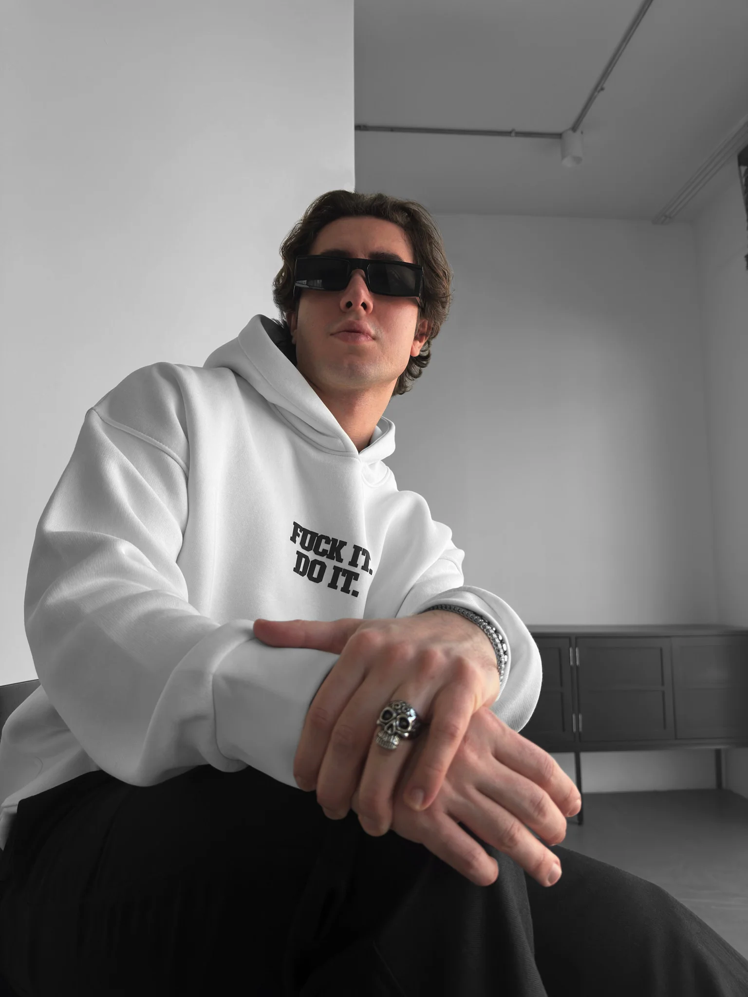 Oversize Do It Hoodie - Ecru - Image 4