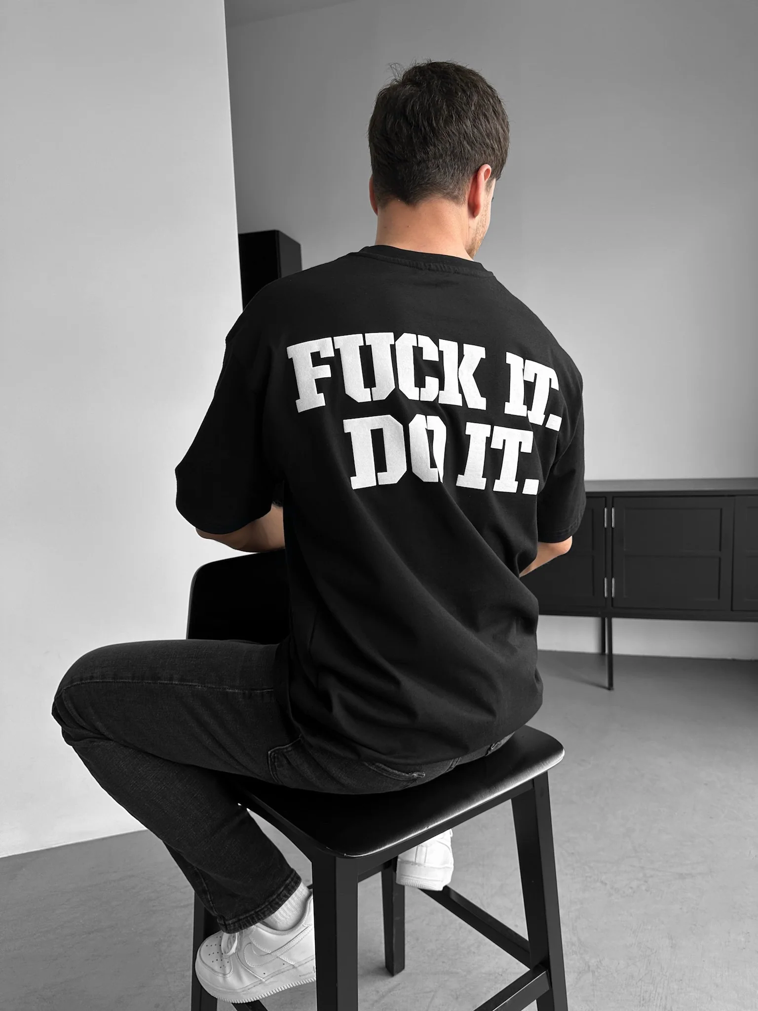 Oversize Do It T-shirt - Black - Image 4
