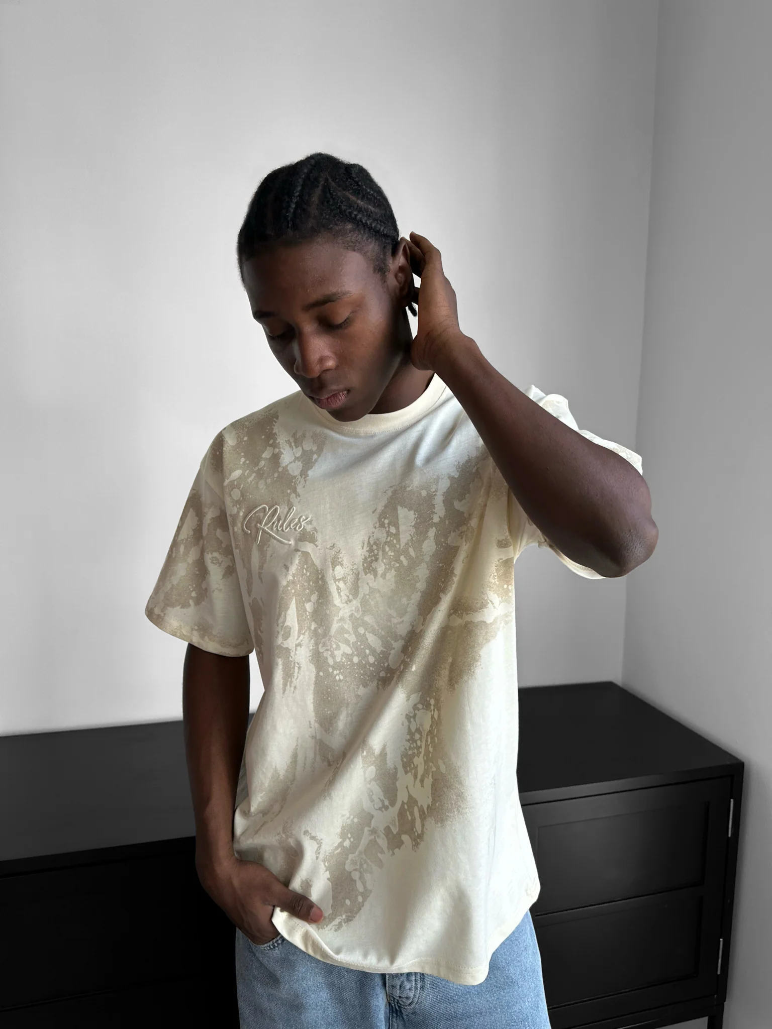 Oversize 'donât waist it' T-Shirt - Antique White - Image 5