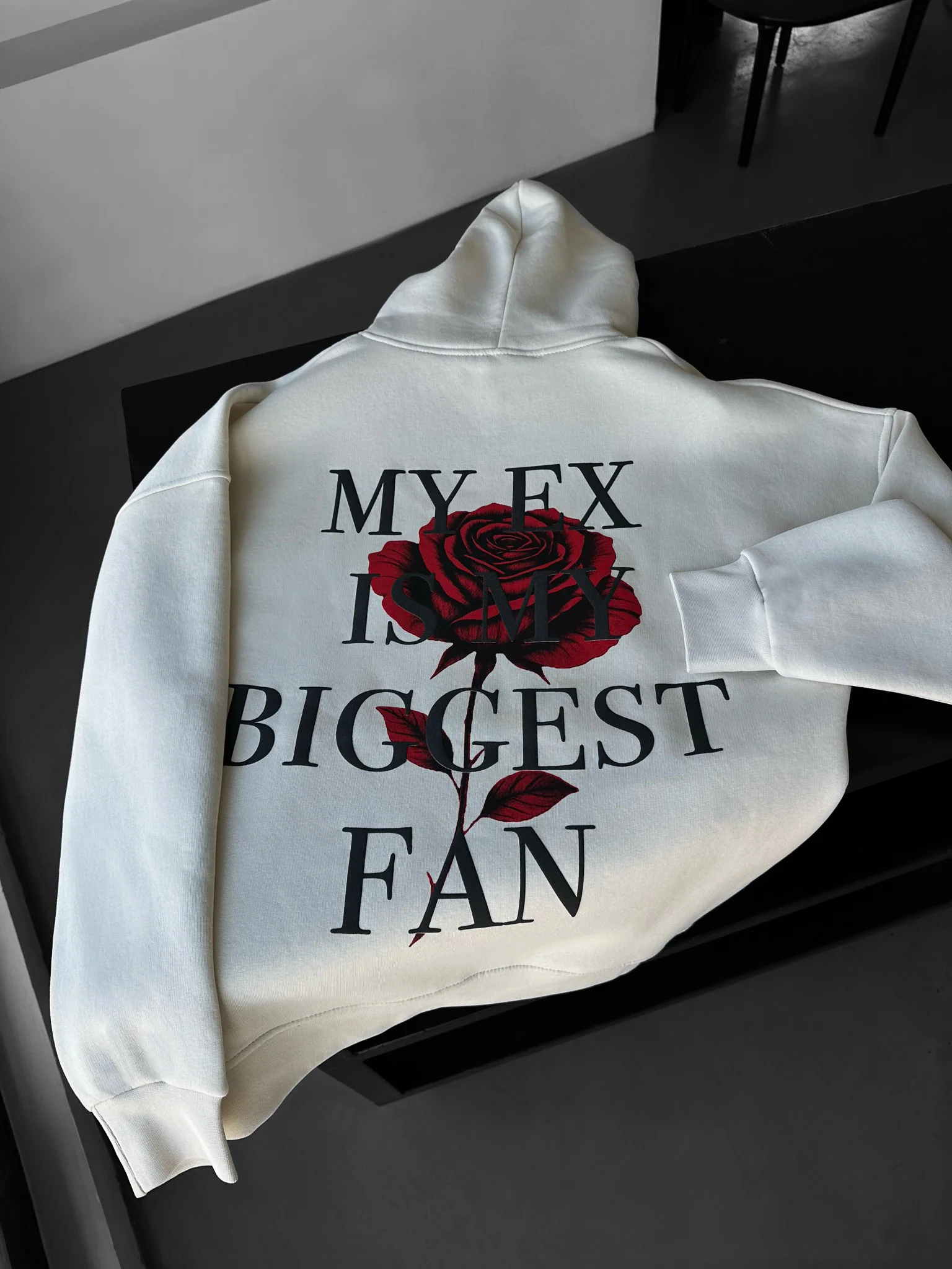 Oversize “EX” Hoodie - Beige - Image 6