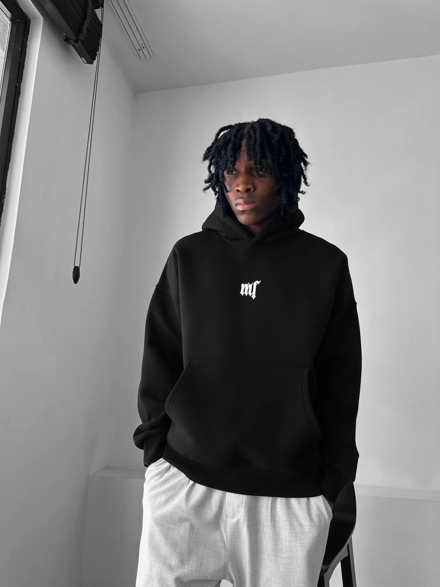 Oversize “EX” Hoodie - Black - Image 6