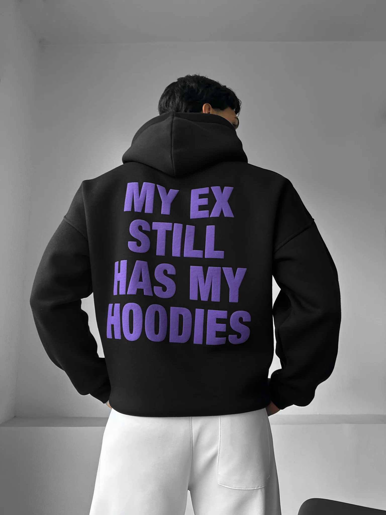 Oversize EX Part II Hoodie - Black and Purple - Image 2