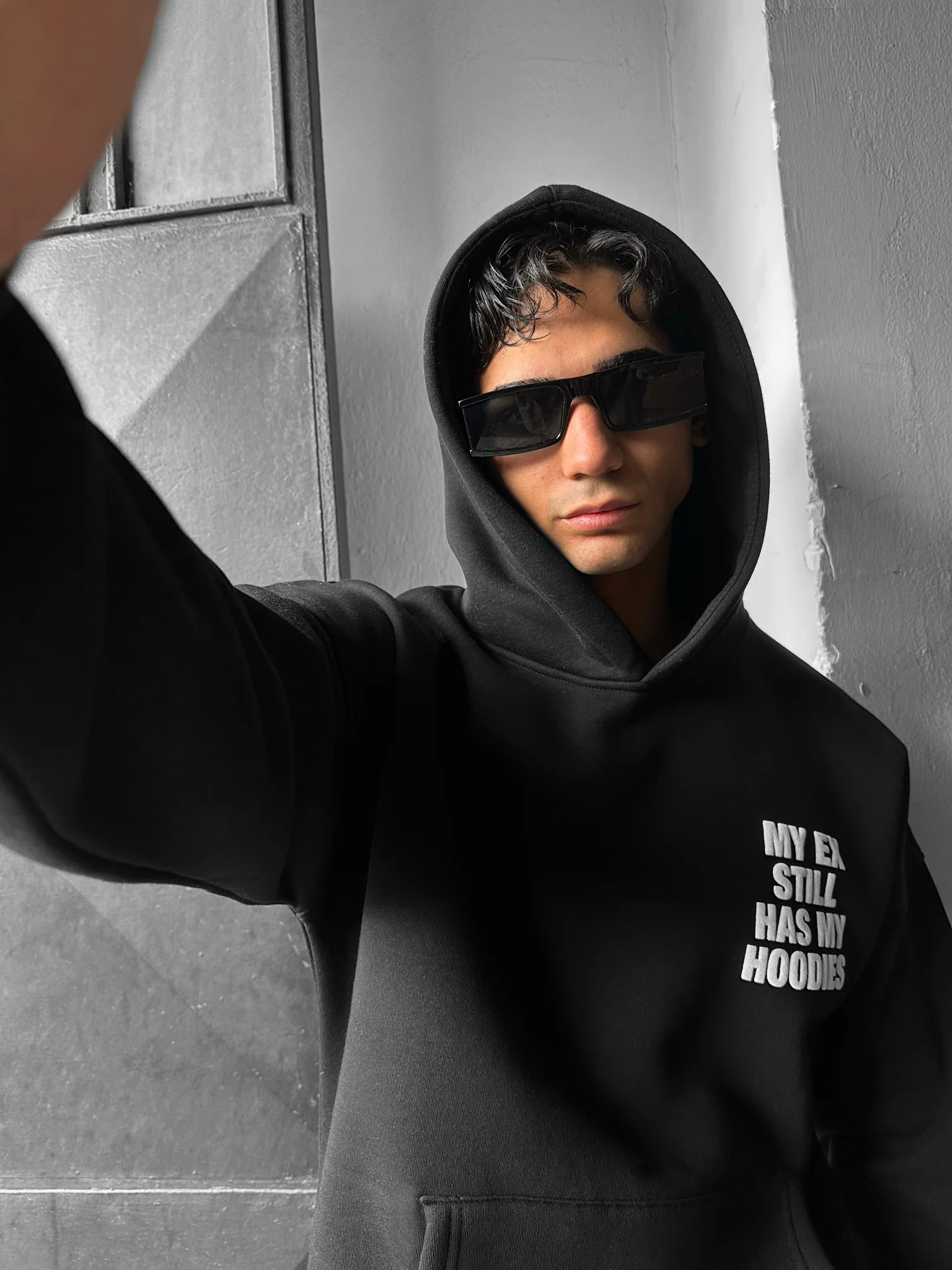 Oversize EX Part II Hoodie - Black and White - Image 5