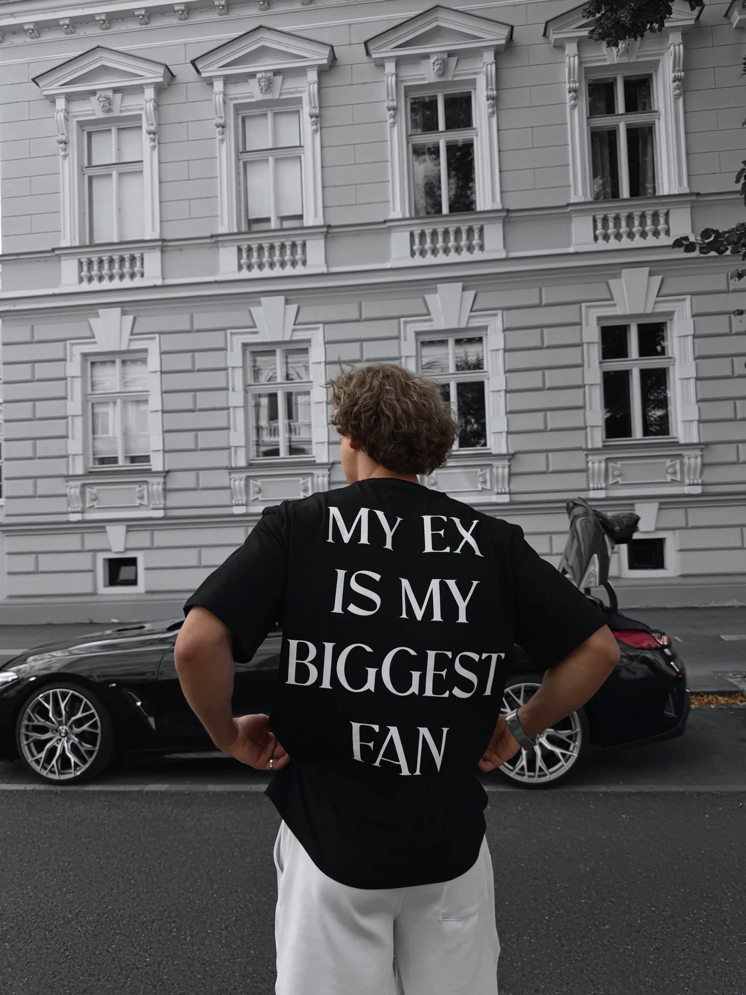 Oversize "EX" T-Shirt - Black - Image 2
