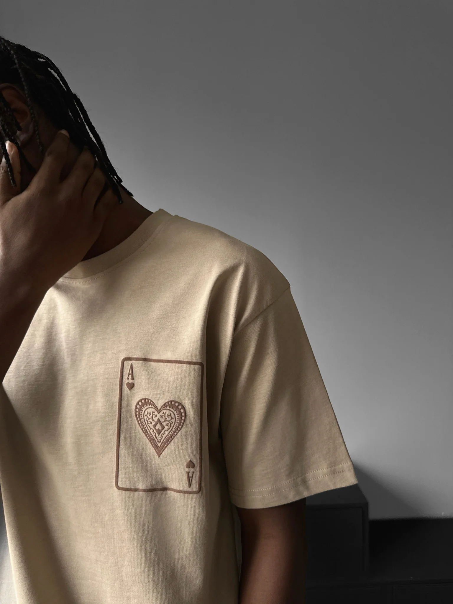 Oversize "EX" T-Shirt -Beige - Image 5