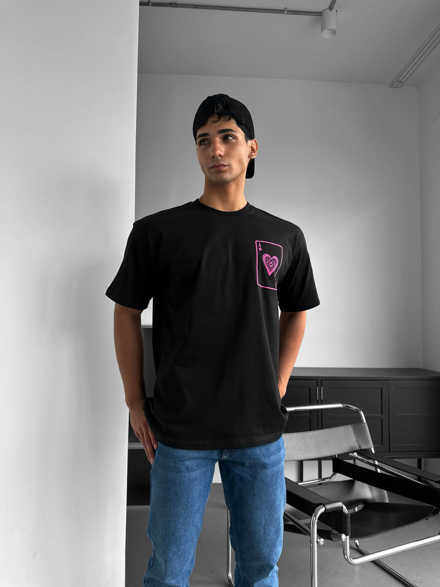 Oversize "EX" T-Shirt - Black and Lila - Image 4