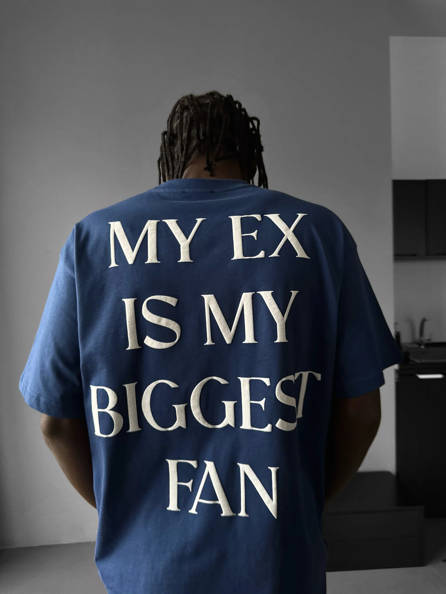 Oversize "EX" T-Shirt - Navy Peony - Image 4