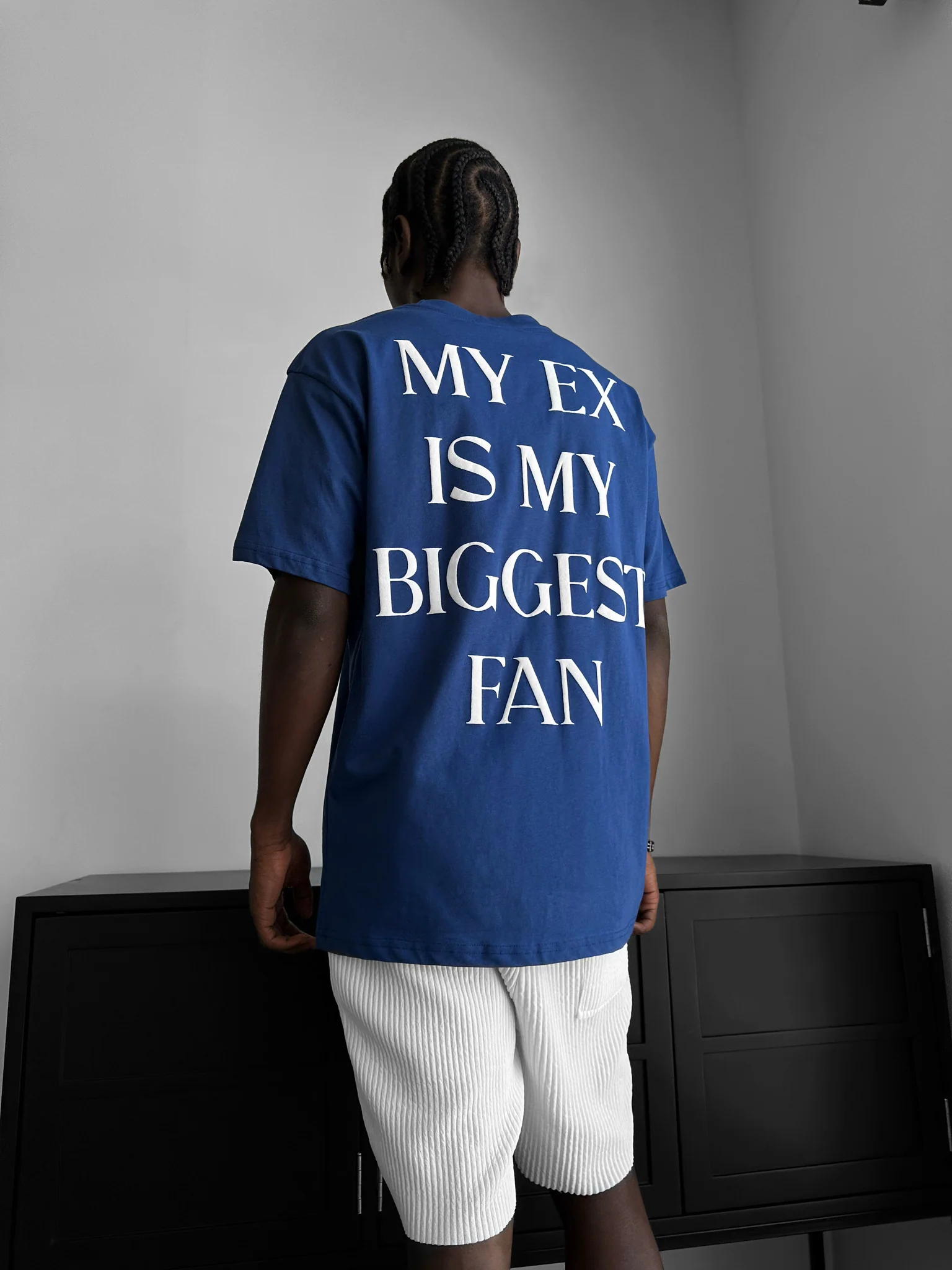 Oversize "EX" T-Shirt - Navy Peony - Image 6