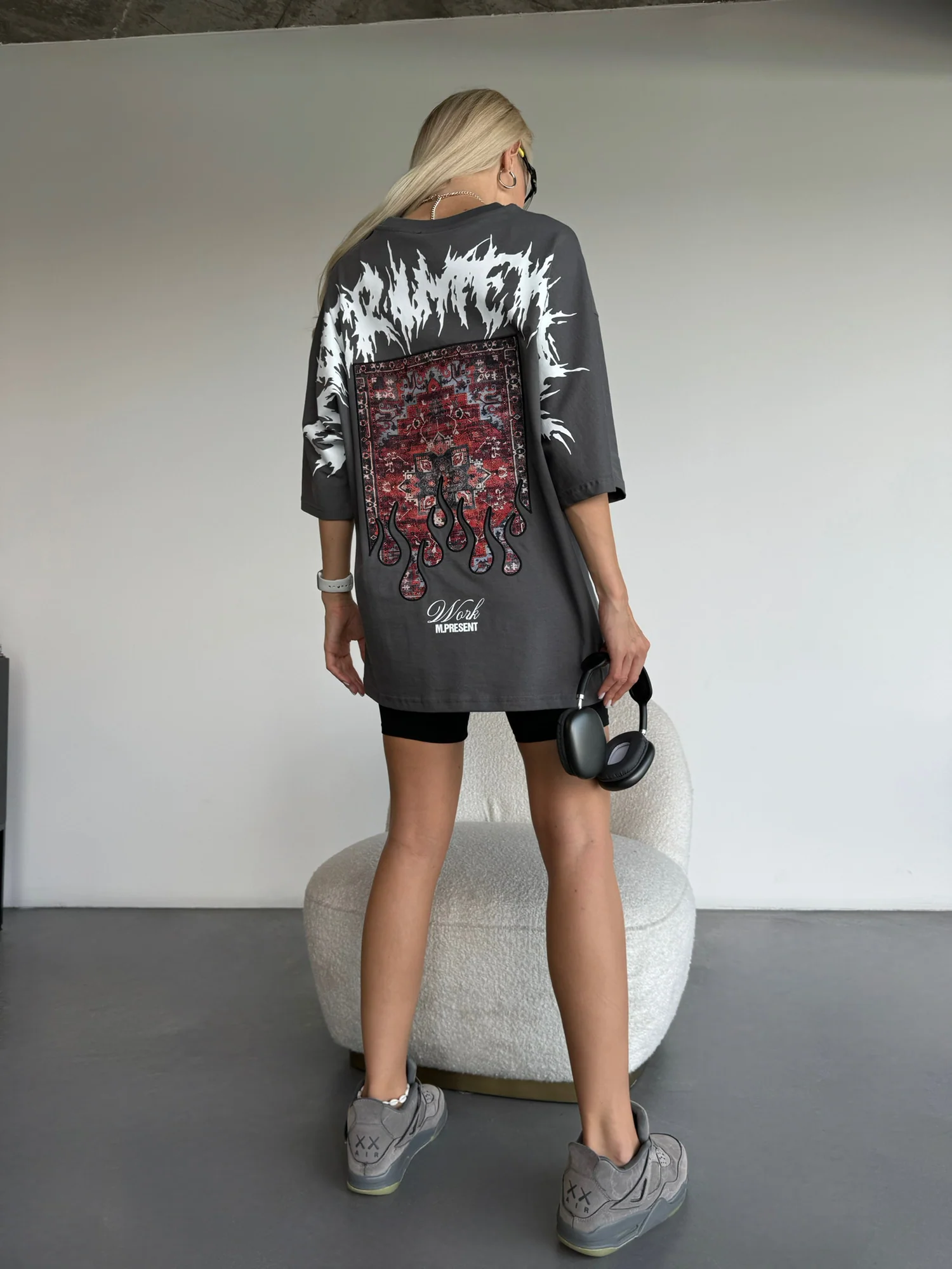 Oversize Experimental T-Shirt - Anthracite - Image 2