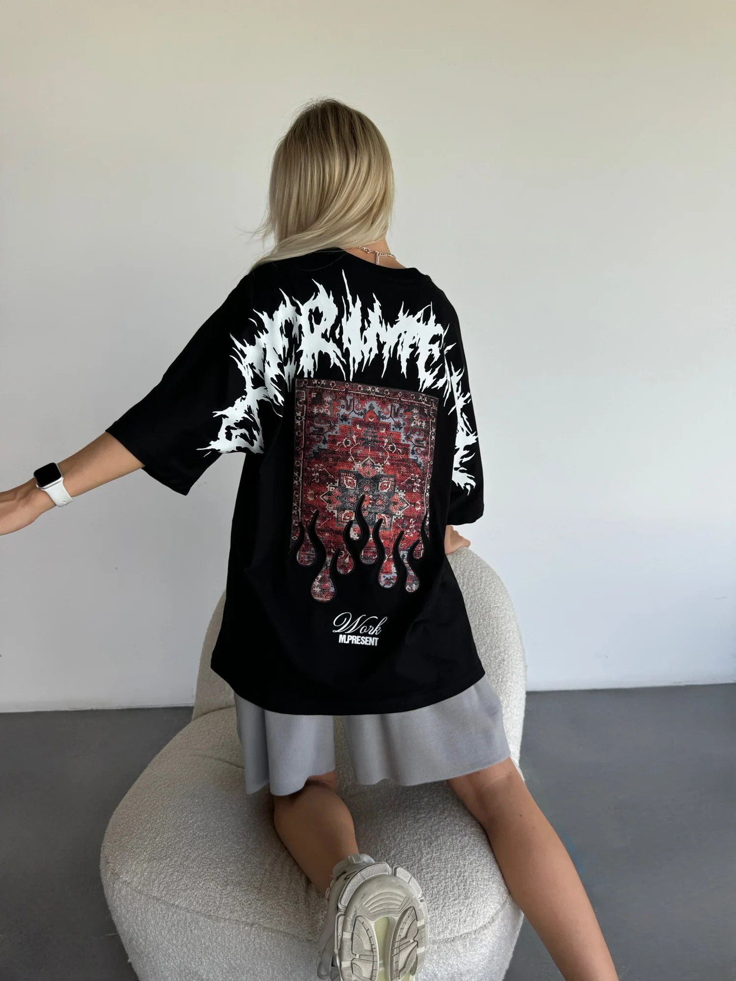 Oversize Experimental T-Shirt - Black - Image 5