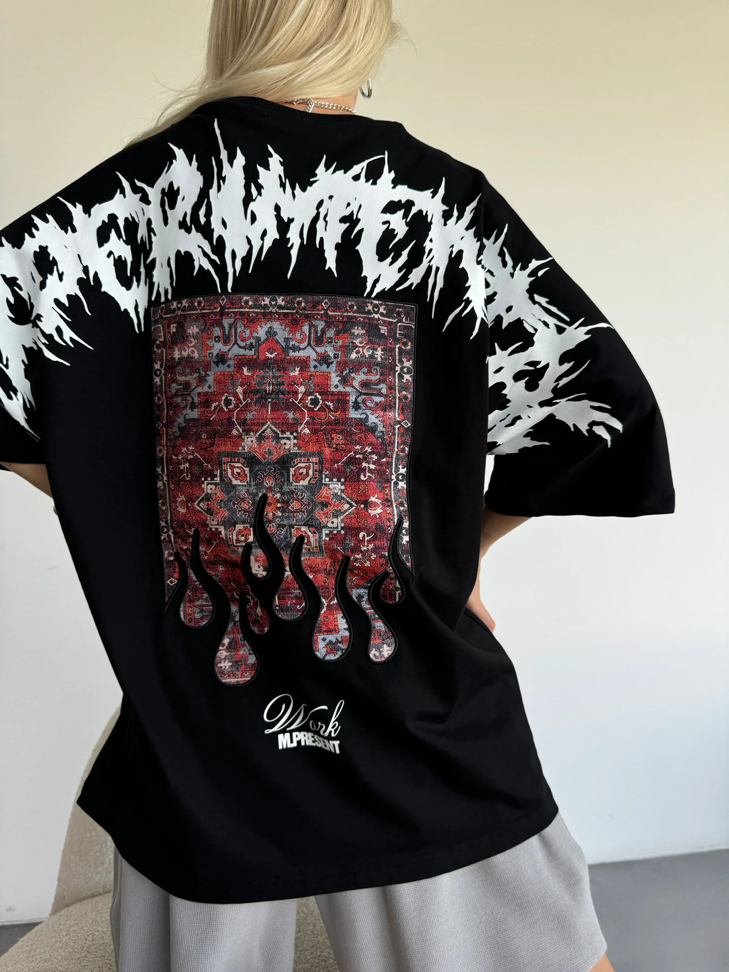 Oversize Experimental T-Shirt - Black - Image 6
