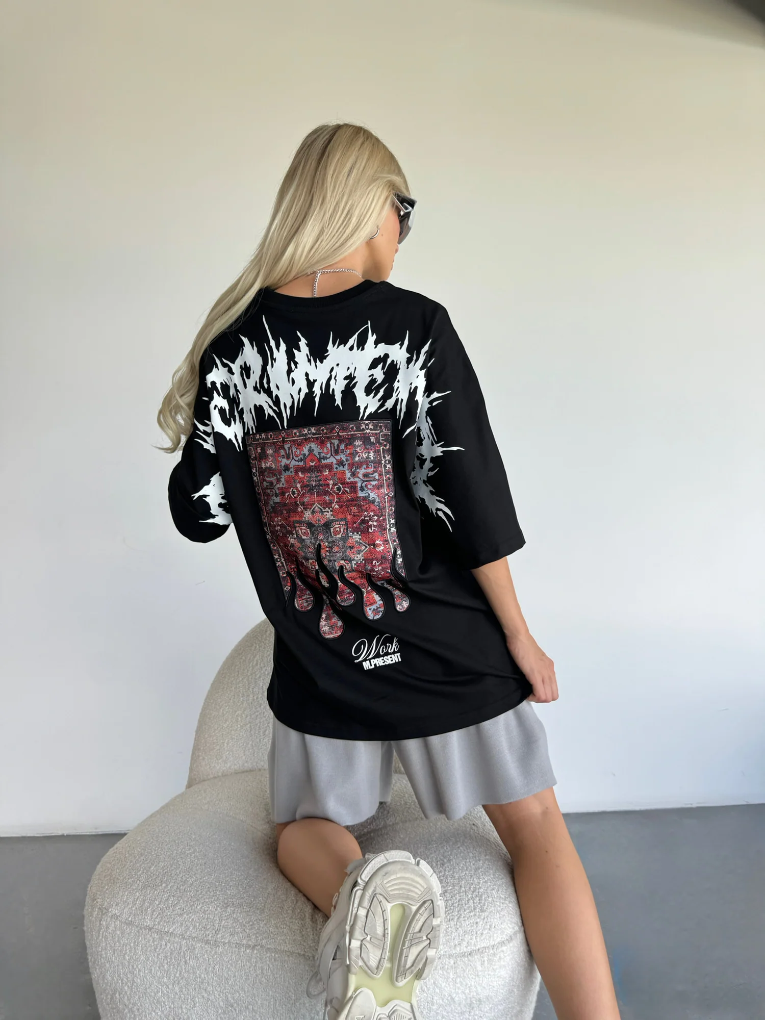 Oversize Experimental T-Shirt - Black - Image 7