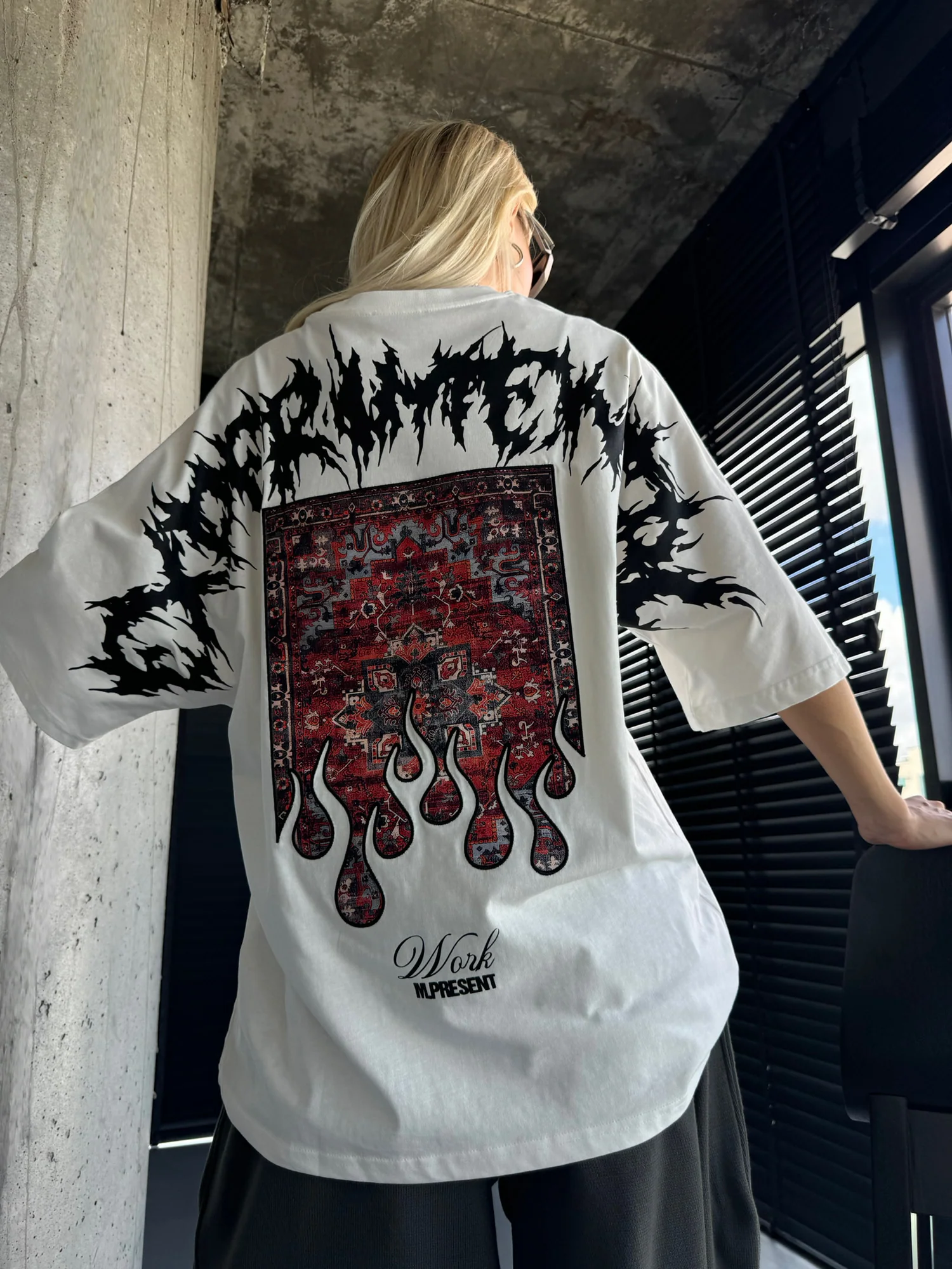 Oversize Experimental T-Shirt - Ecru - Image 2