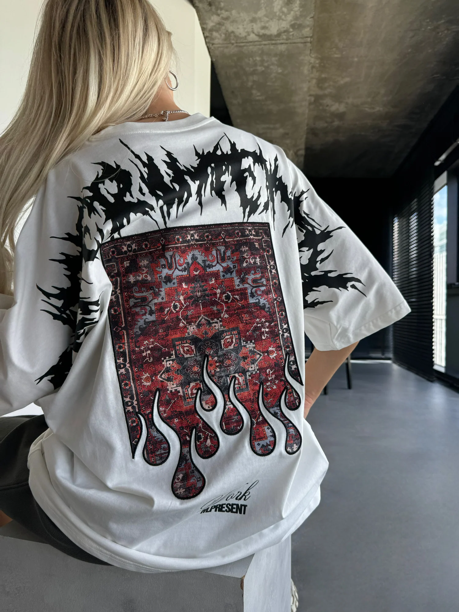 Oversize Experimental T-Shirt - Ecru - Image 3