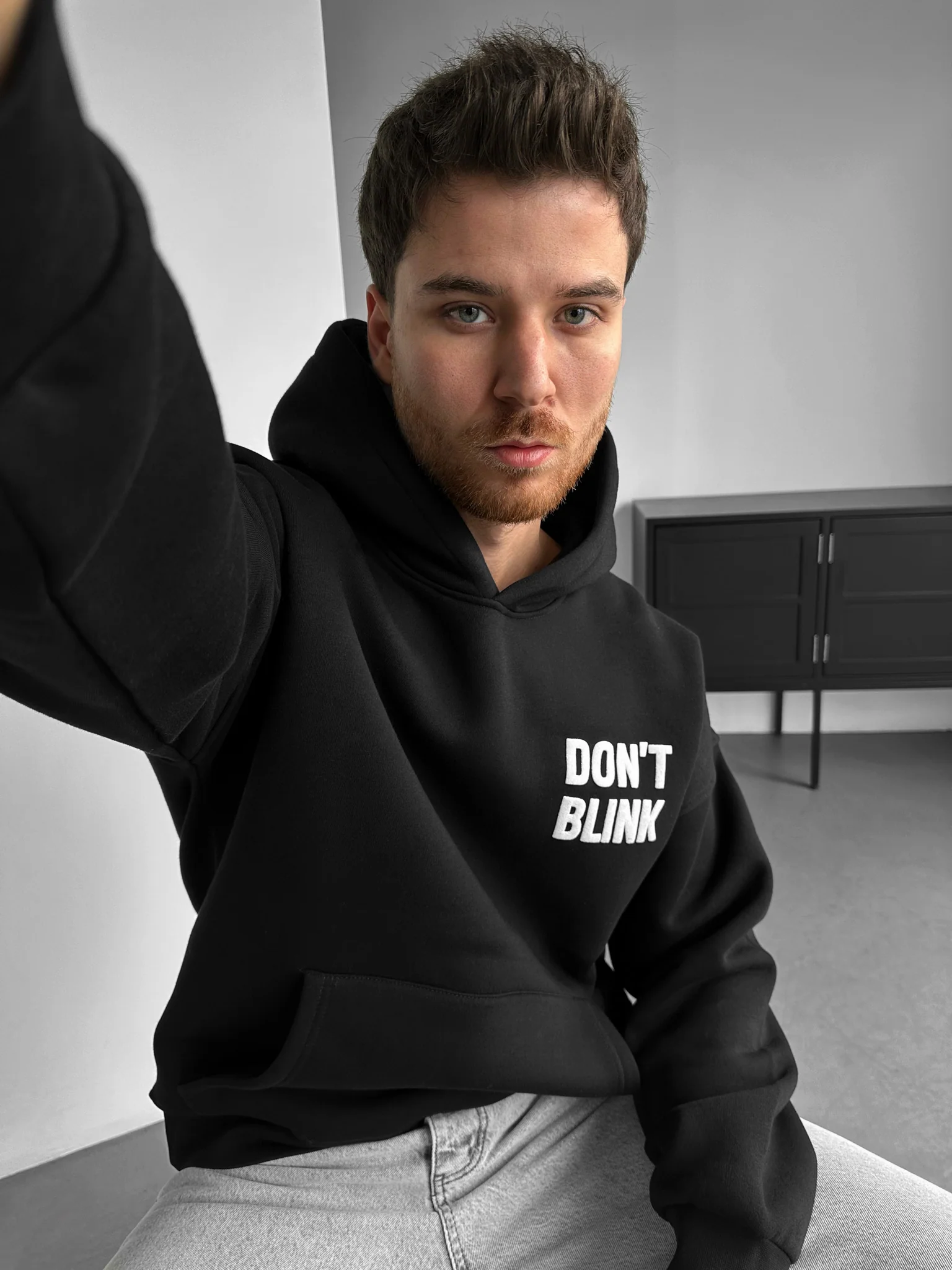 Oversize Fool You Hoodie - Black - Image 3