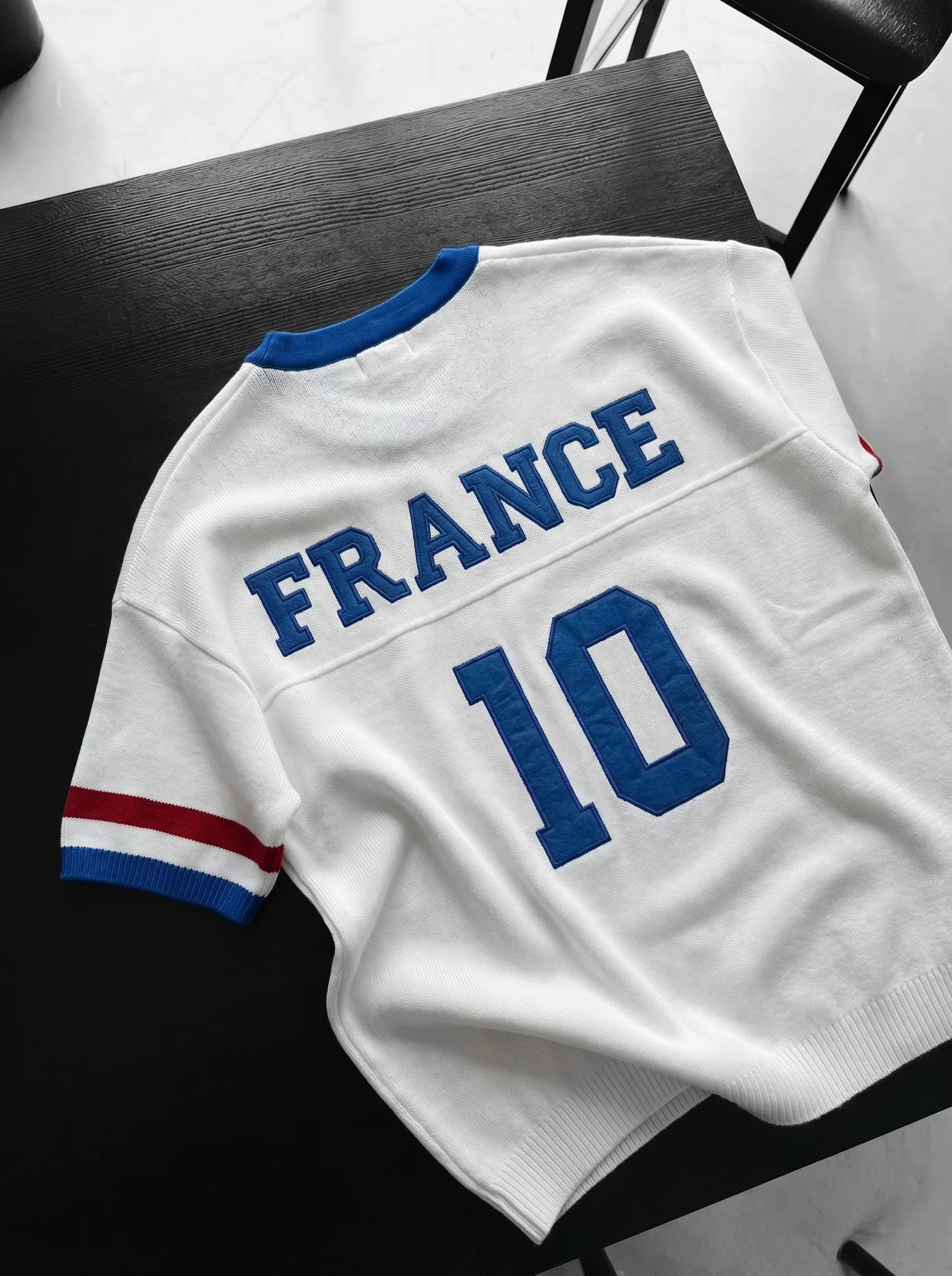 Oversize France Knit T-shirt - White - Image 2