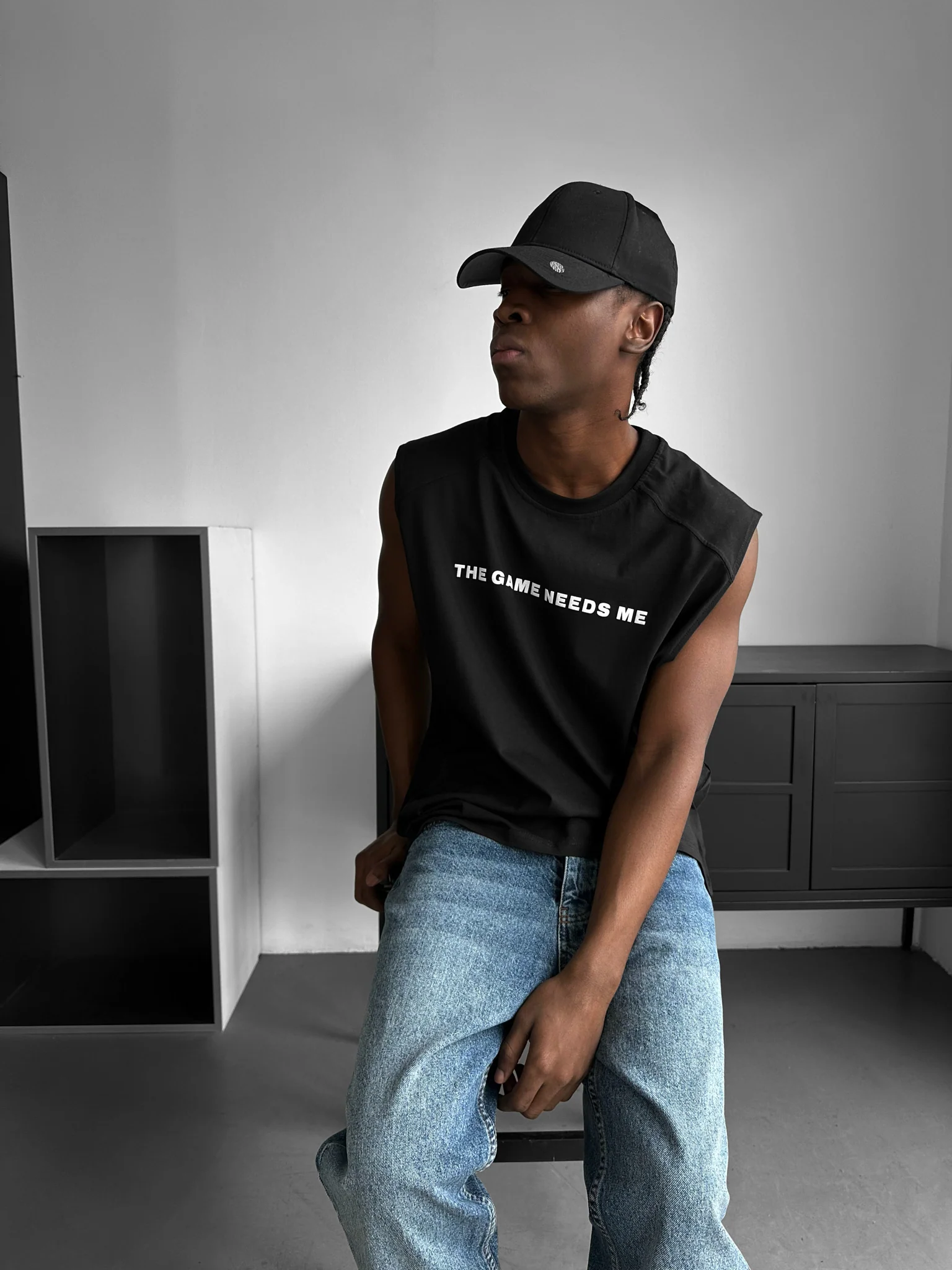 Oversize Game Tanktop - Black - Image 3