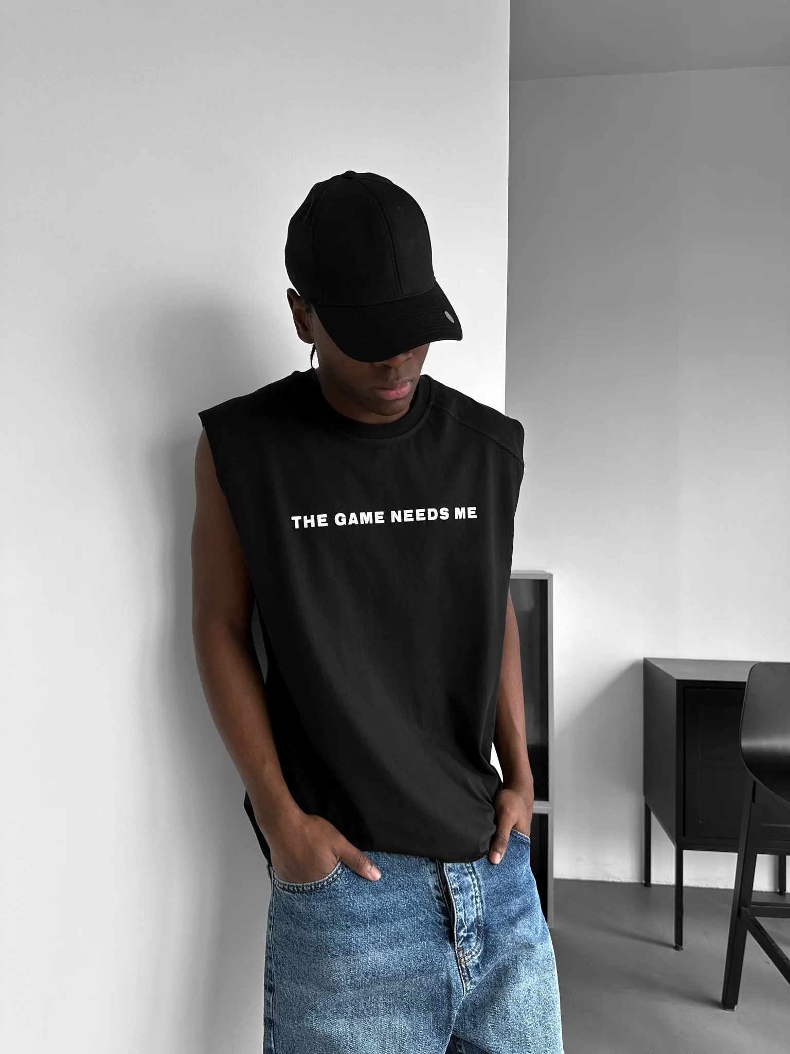 Oversize Game Tanktop - Black - Image 4