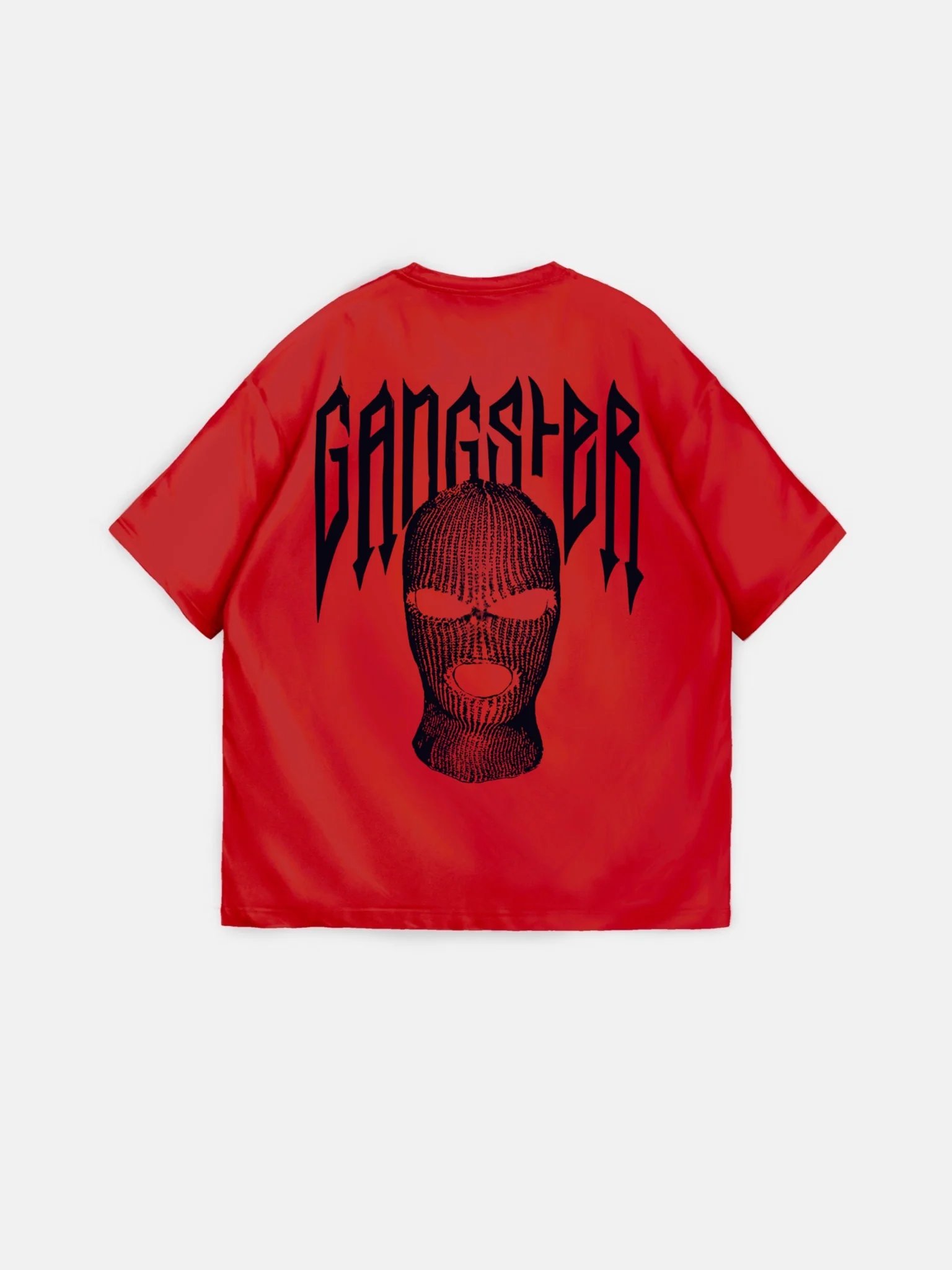 Oversize Gangster T-shirt - Red - Image 7