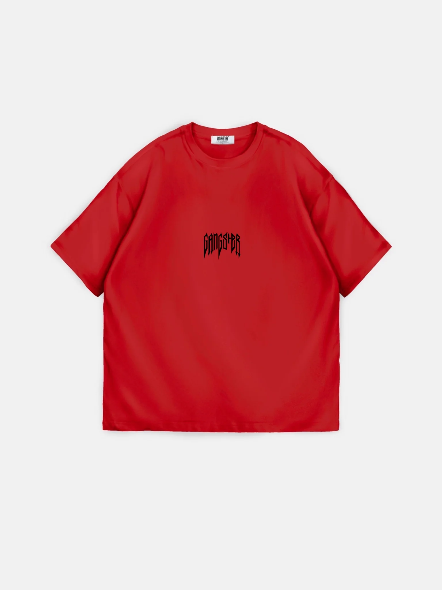 Oversize Gangster T-shirt - Red - Image 8