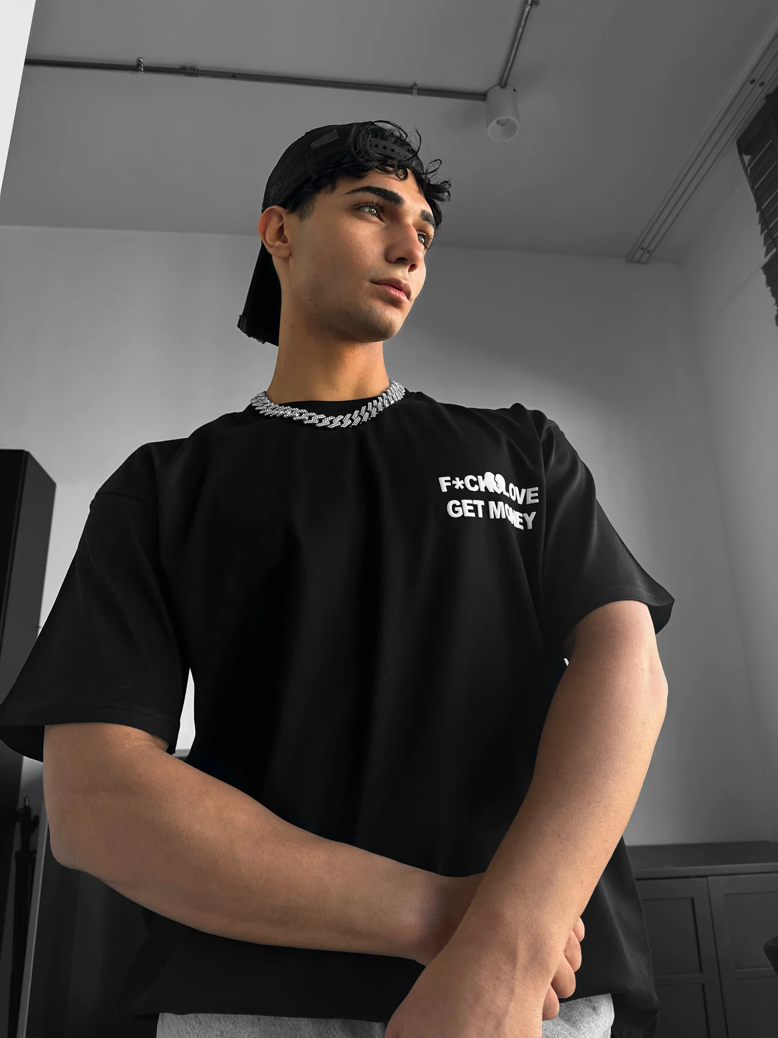 Oversize Get Money T-shirt - Black - Image 5