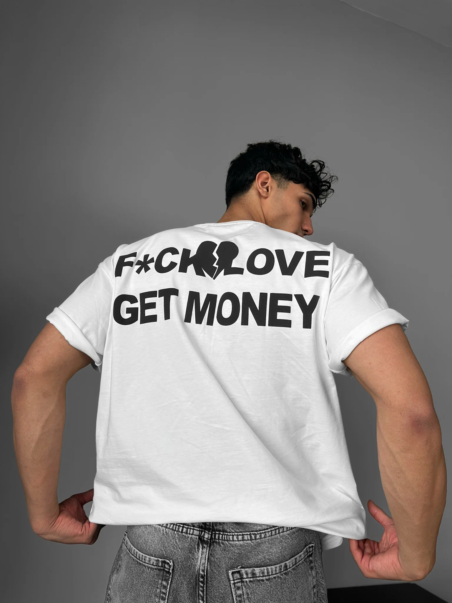 Oversize Get Money T-shirt - Ecru - Image 4
