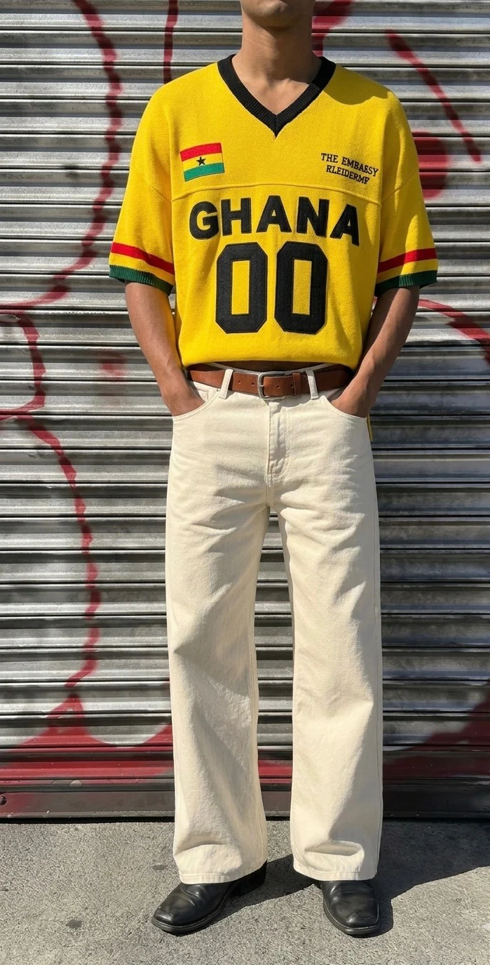 Oversize Ghana Knit T-shirt - Yellow - Image 2