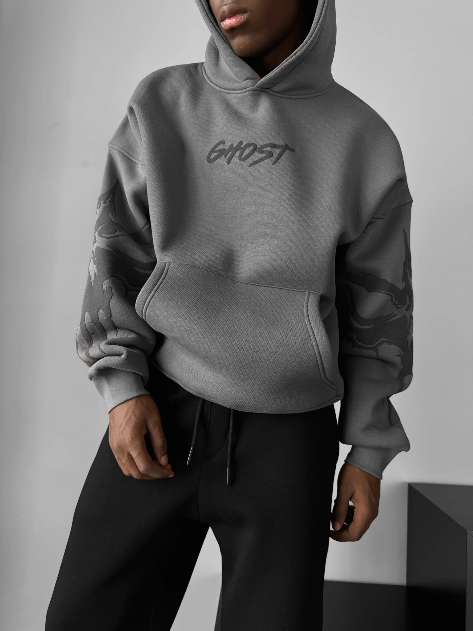 Oversize Ghost Hoodie - Anthracite - Image 2