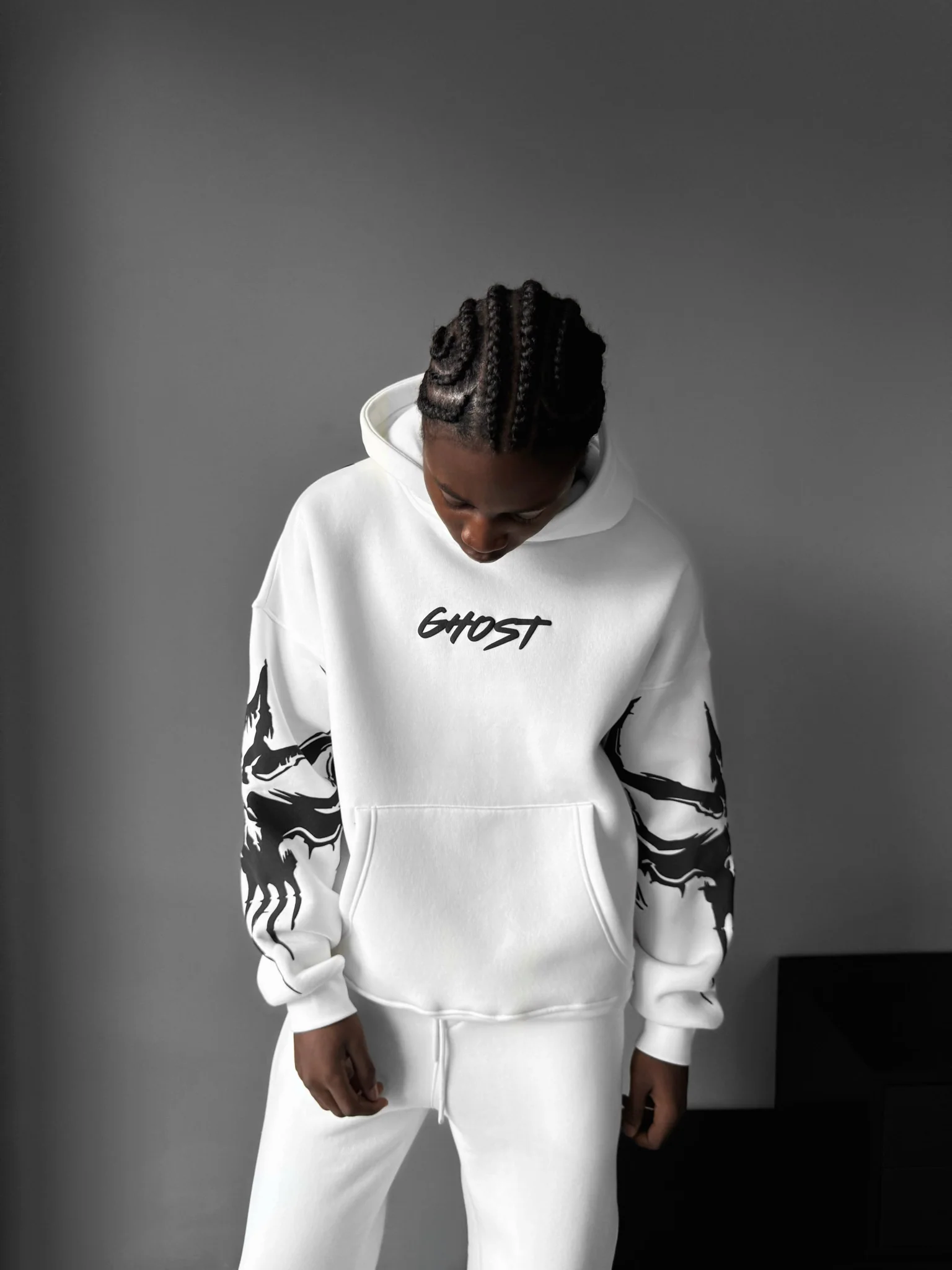 Oversize Ghost Hoodie - White - Image 2