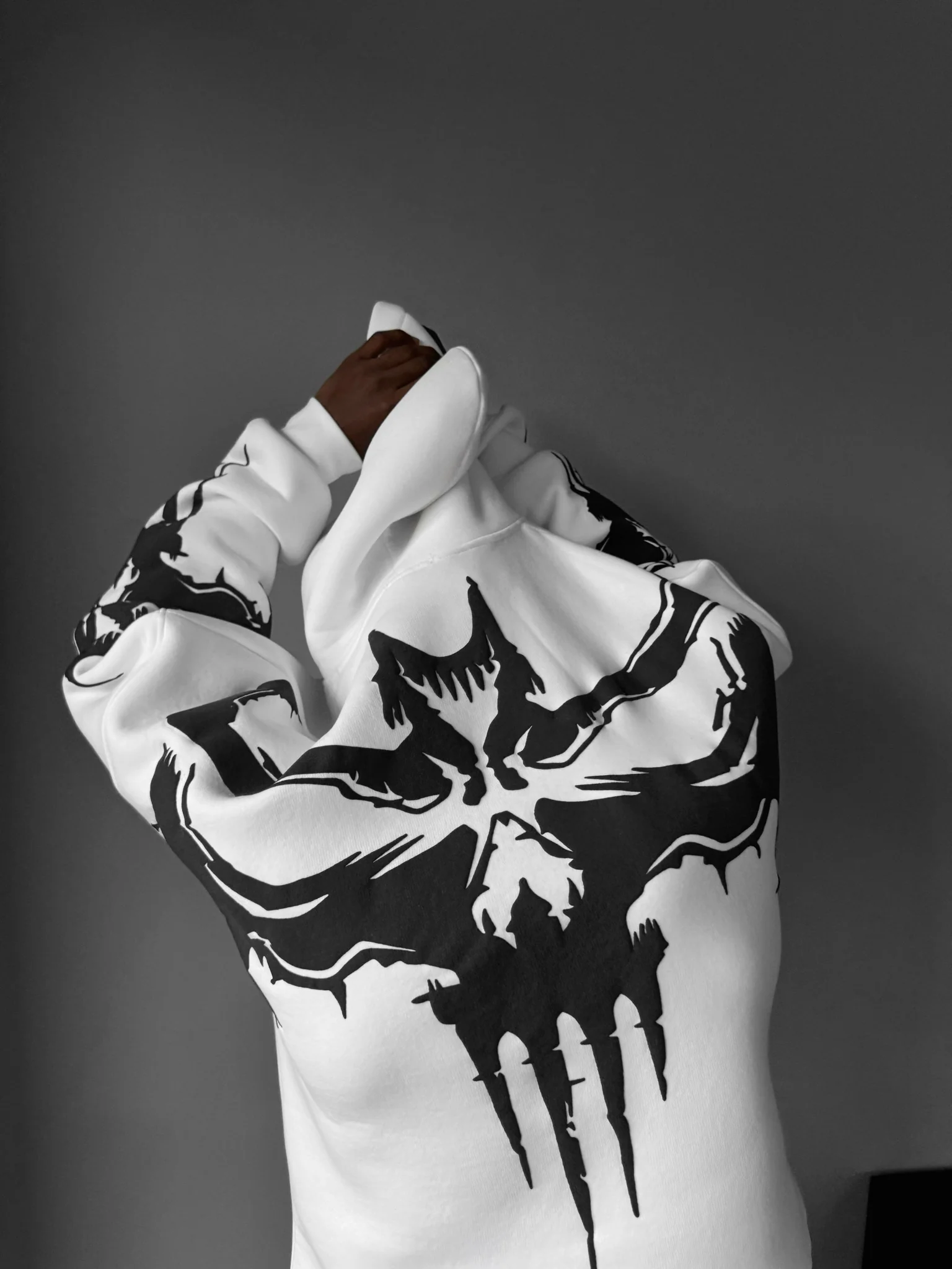 Oversize Ghost Hoodie - White - Image 4