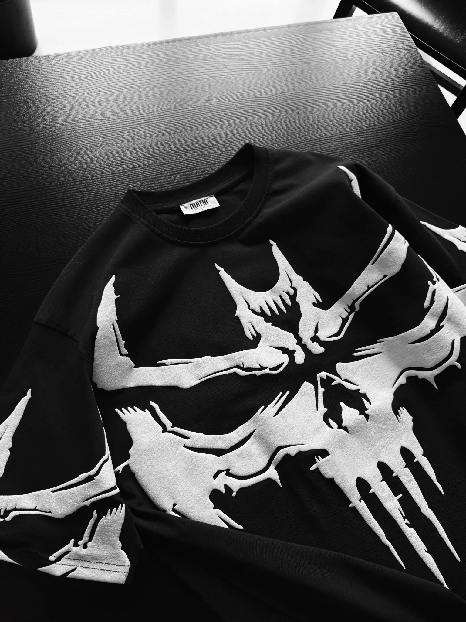 Oversize Ghost T-Shirt - Black