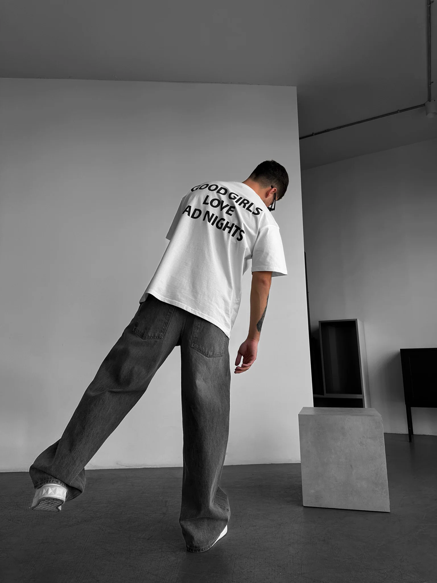 Oversize Good Girls T-shirt - Ecru - Image 3