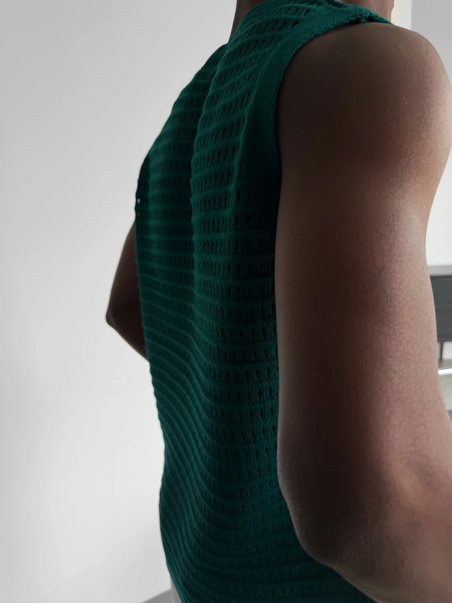 Oversize Grid Tanktop - Green - Image 6