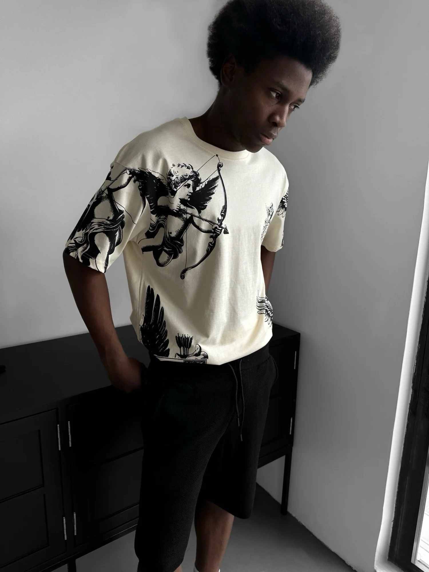 Oversize Guardian Angels T-Shirt - Antique White - Image 4