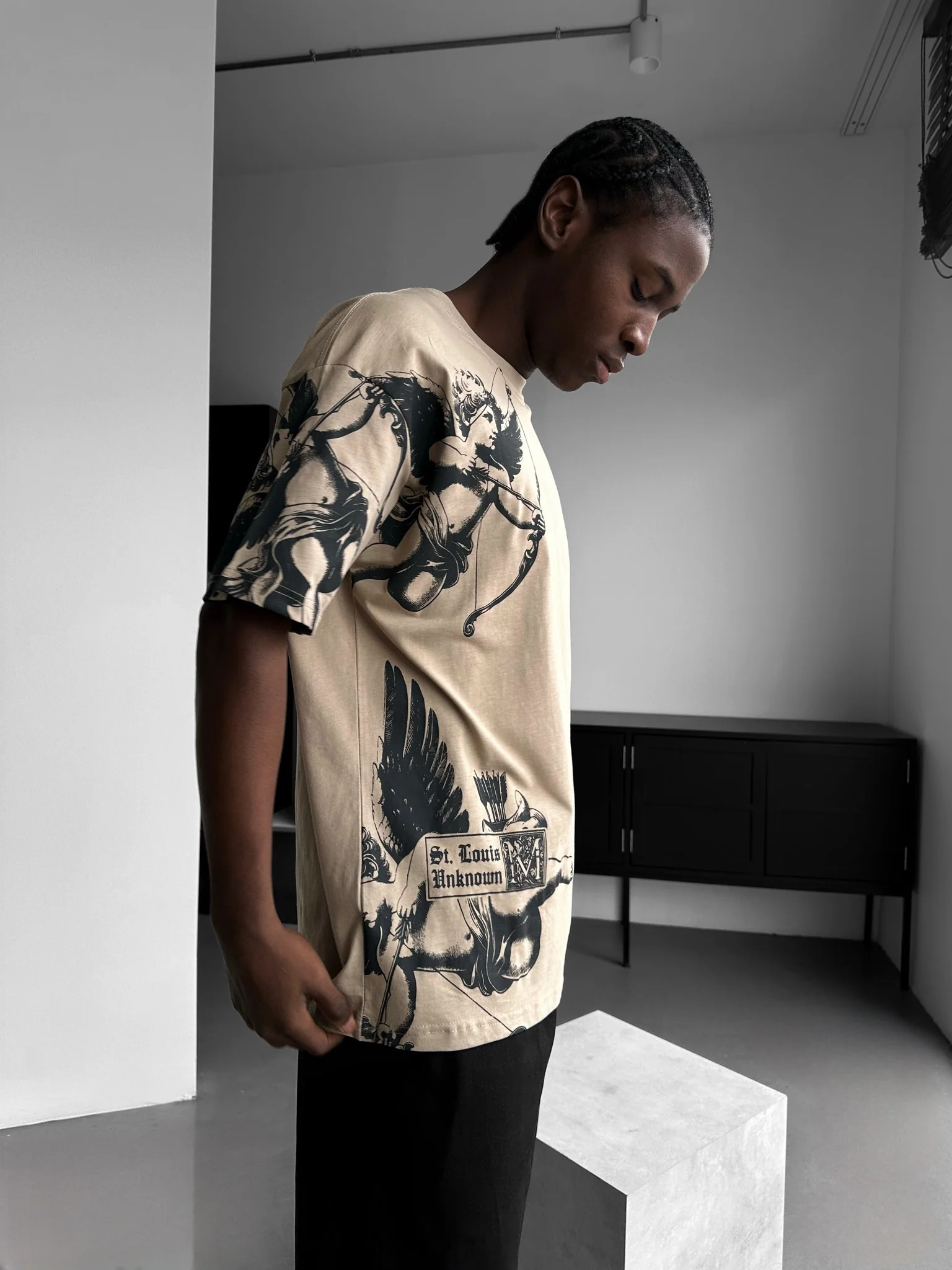 Oversize Guardian Angels T-Shirt - Beige